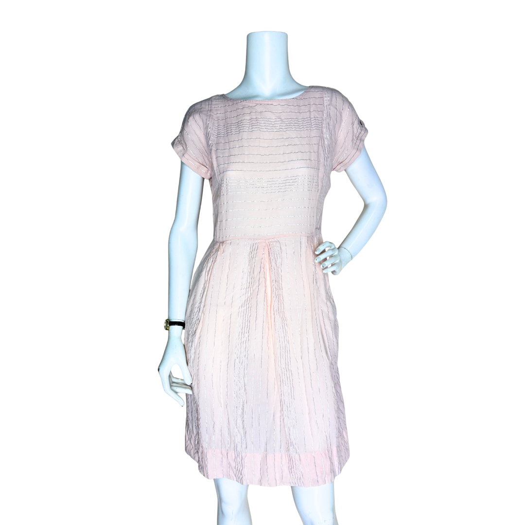 Pink Short-Sleeved Dress (Small)