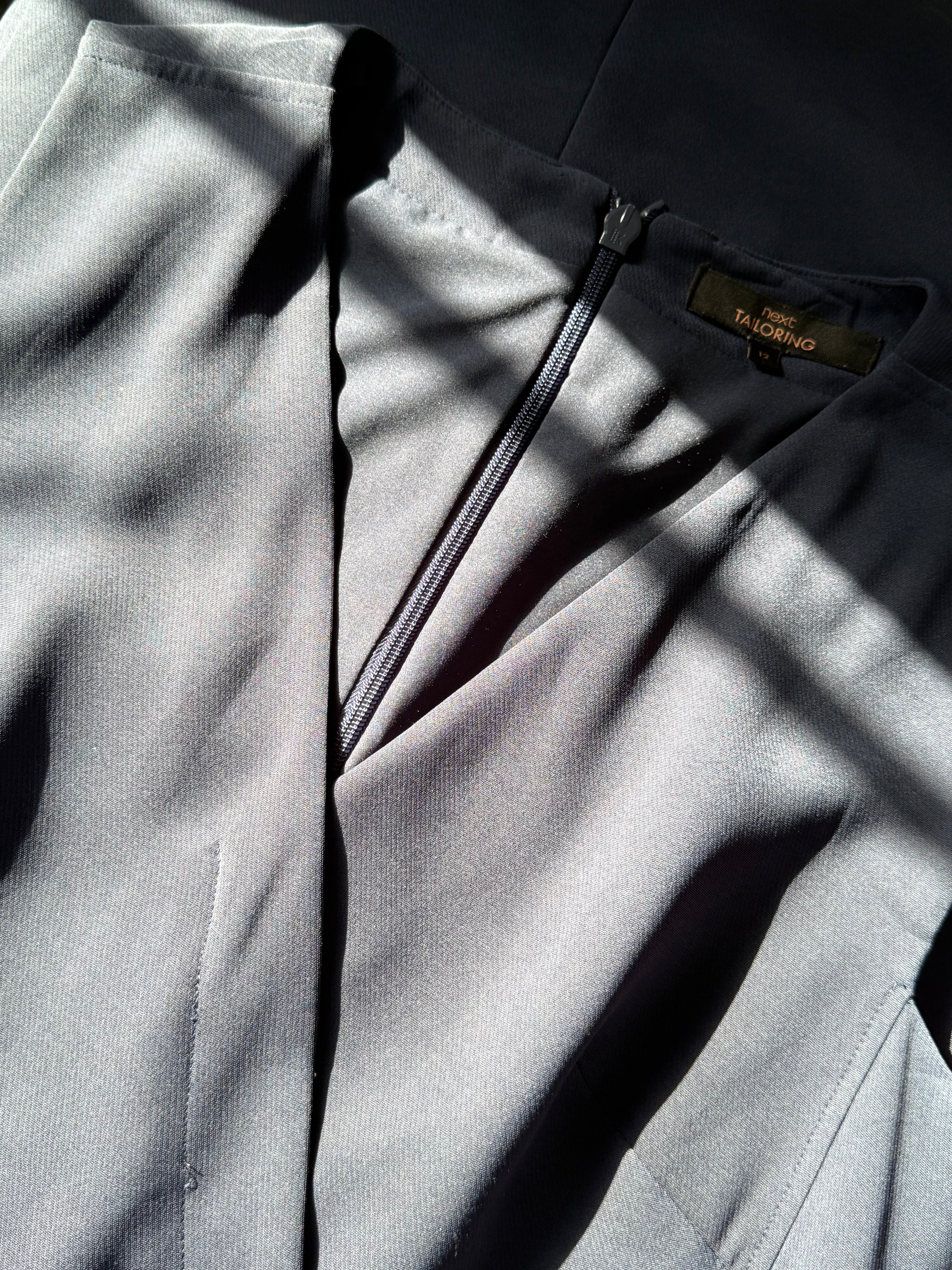 NEXT Tailoring Navy Belted Faux Wrap Dress | UK 12