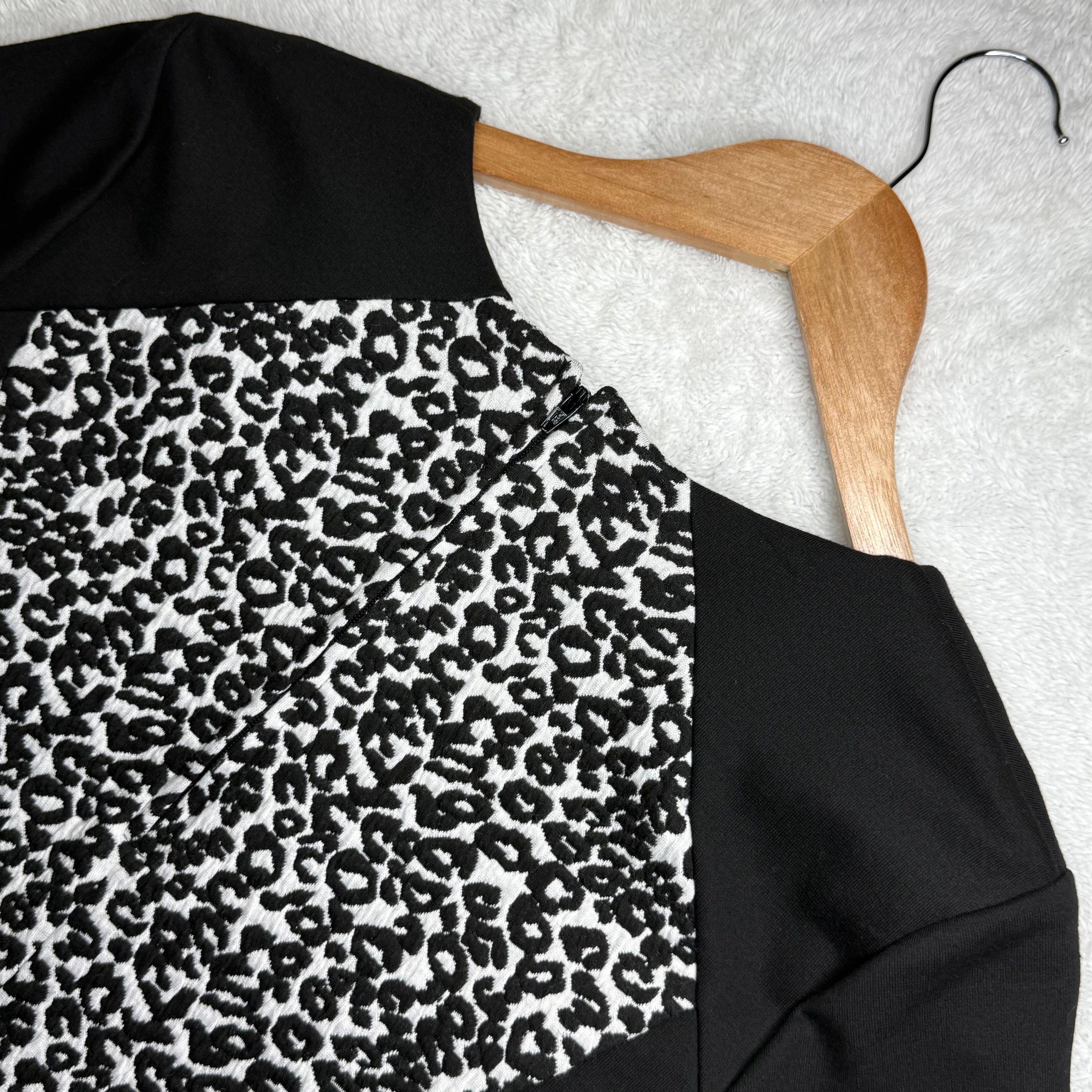 George Black & White Animal Print Tunic Dress