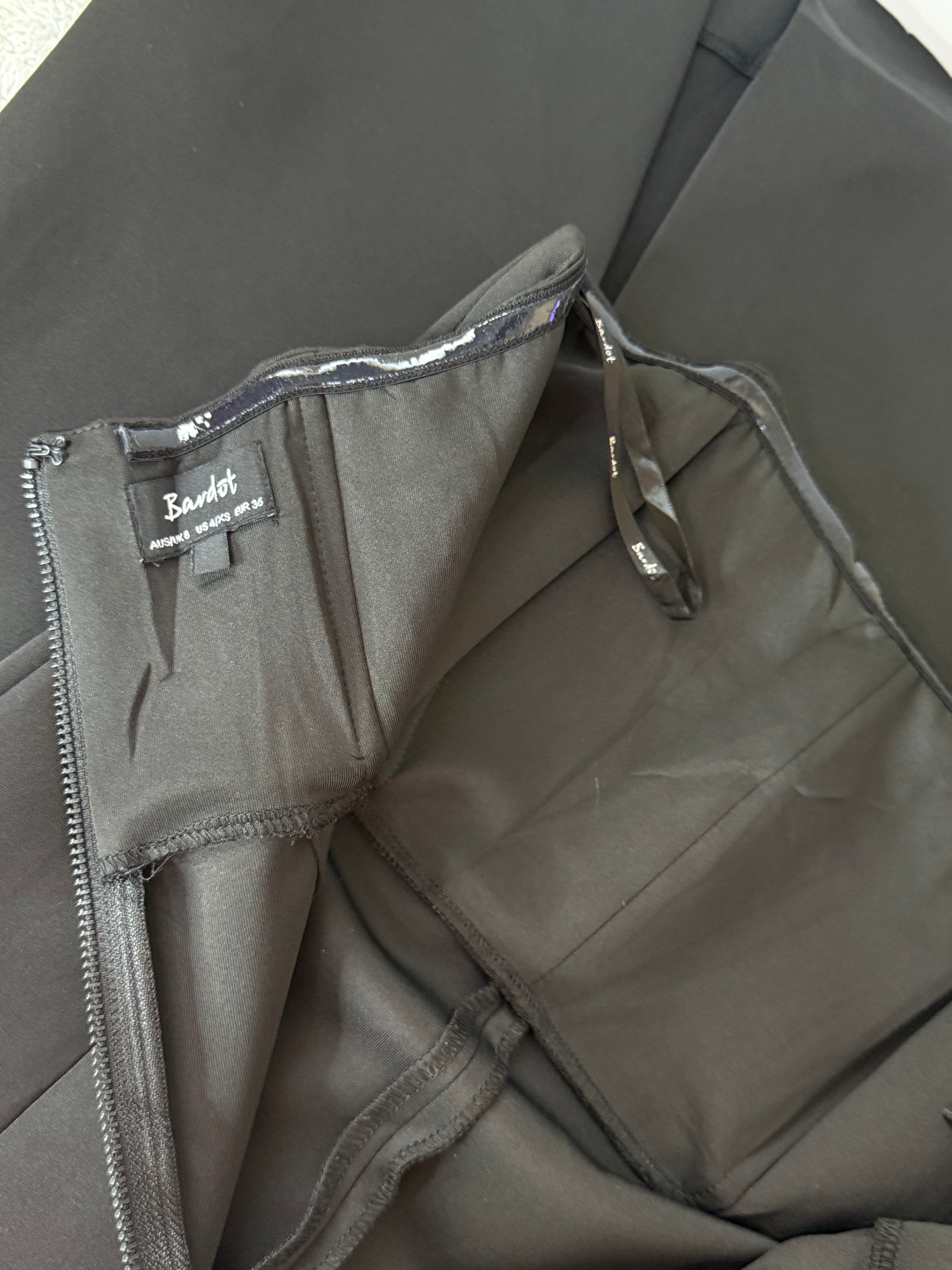 BARDOT Black Strapless Midi Dress | UK 8 (Preloved)