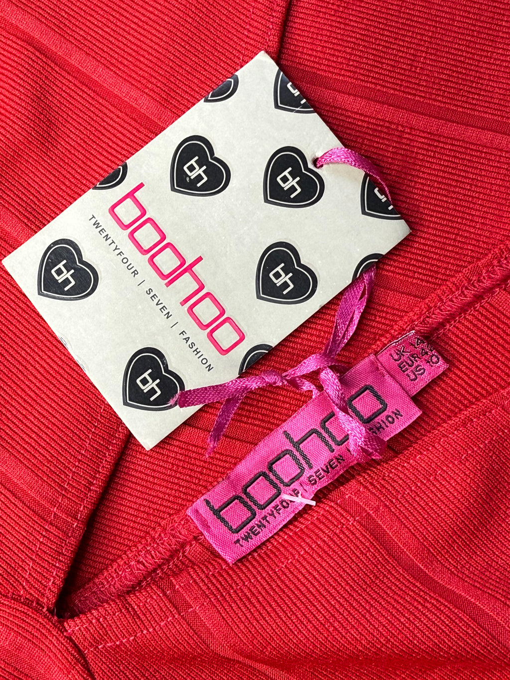 Boohoo Red Bandage Dress (New With Tag) UK 14