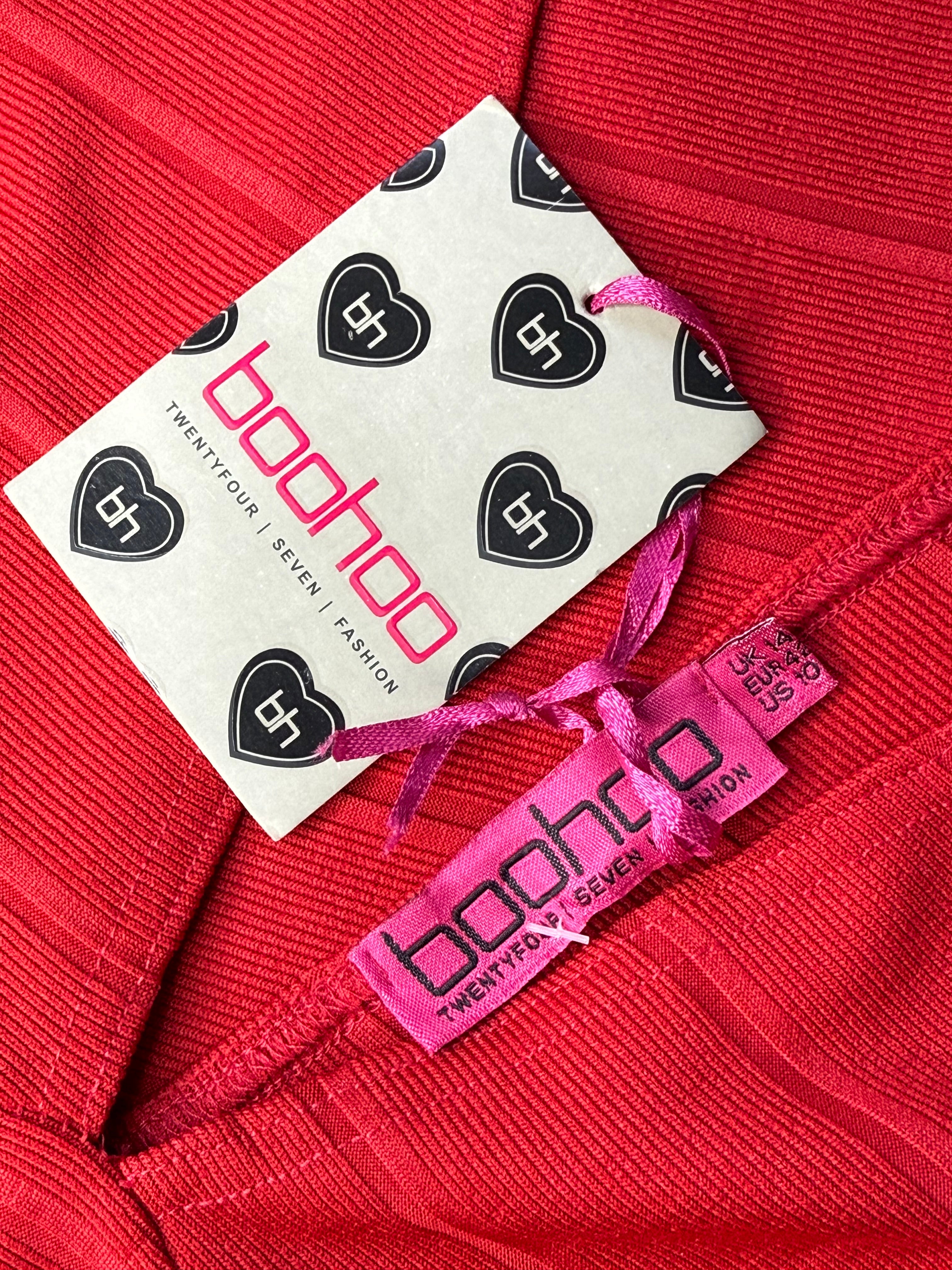 Boohoo Red Bandage Dress (New With Tag) UK 14