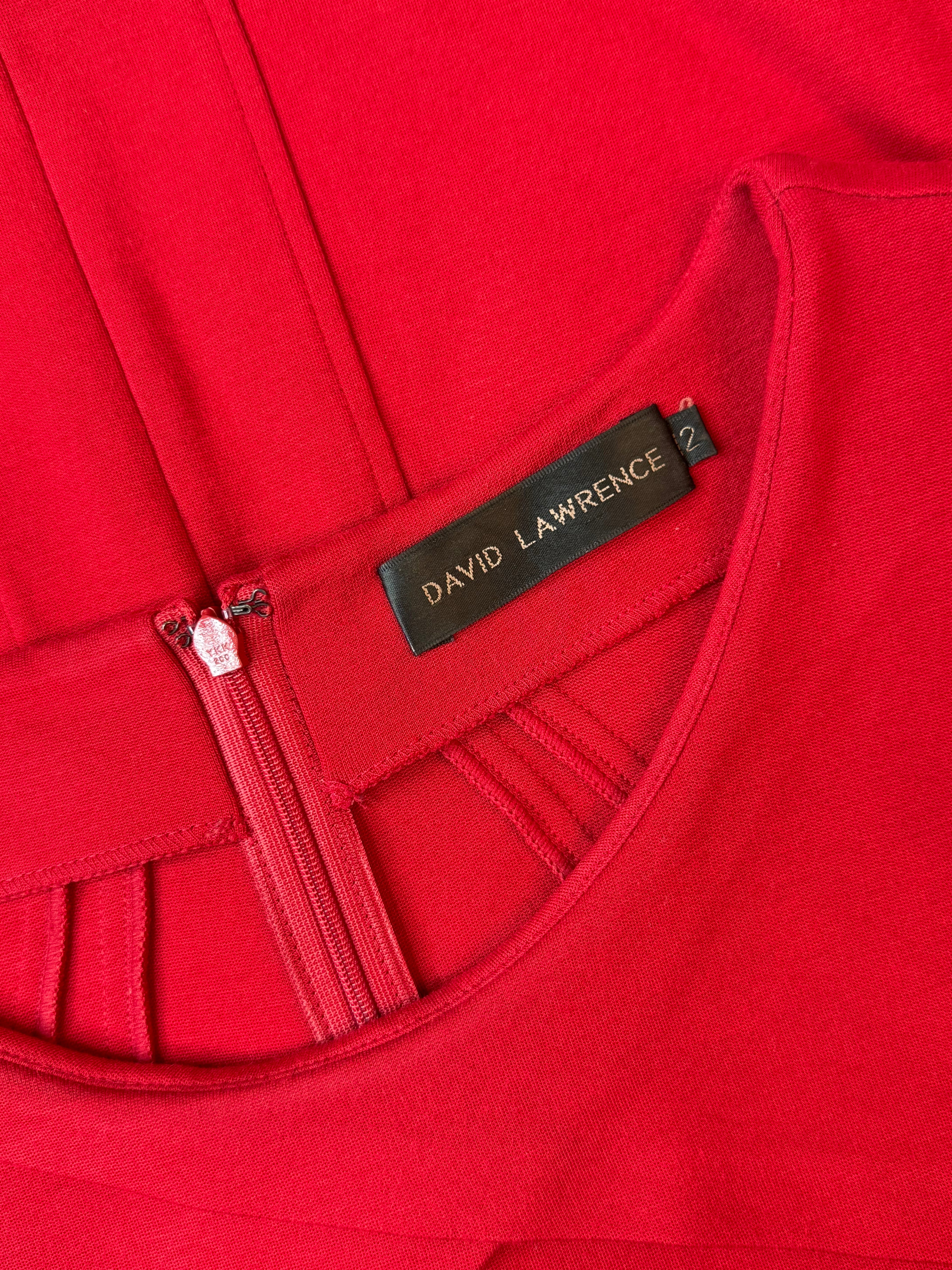 David Lawrence Red Corporate Sheath Dress | UK 12