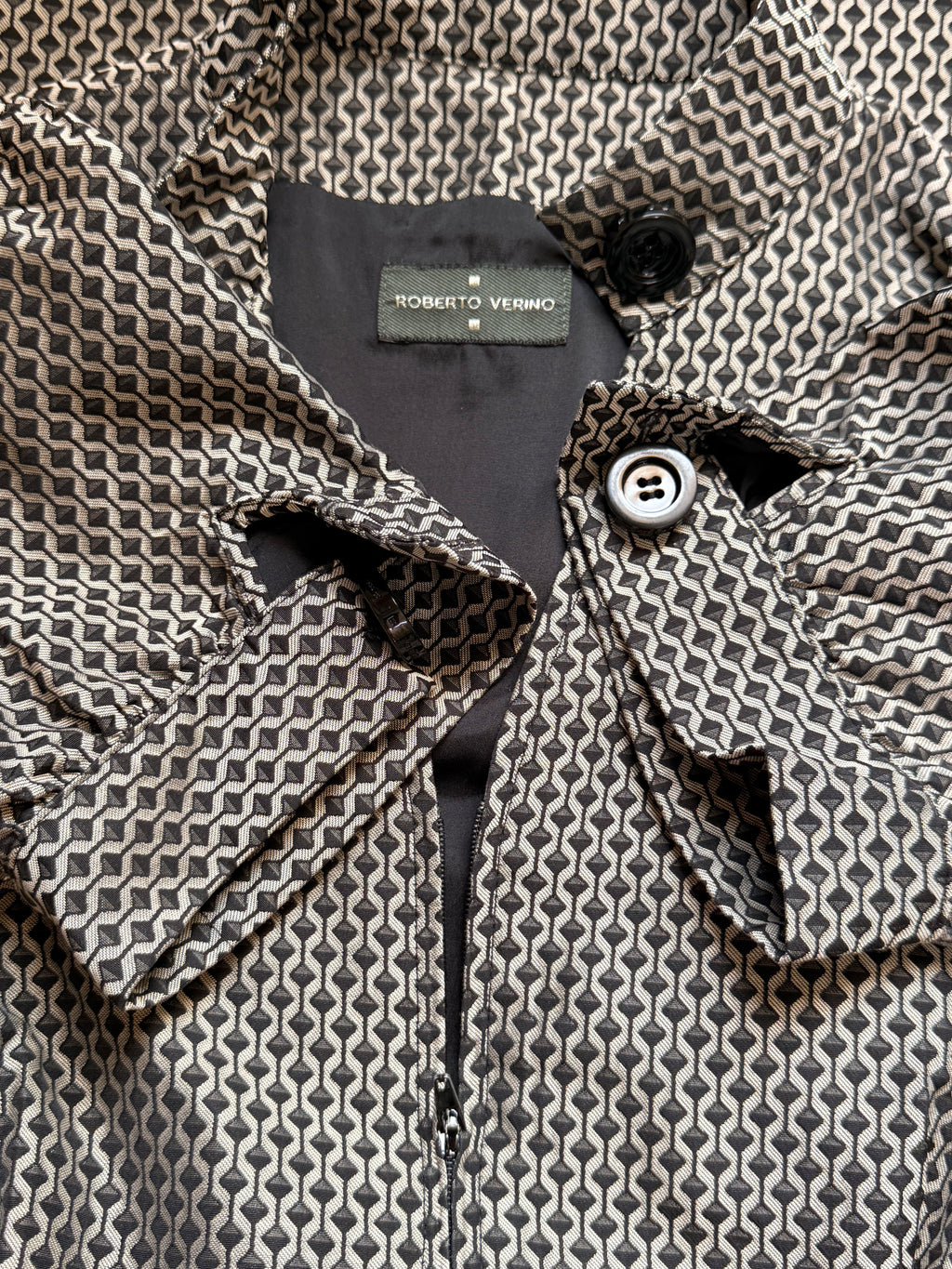 Authentic Roberto Verino Geometric Belted Dress – Size M (Bust 34”) | Luxury Designer Dress UAE