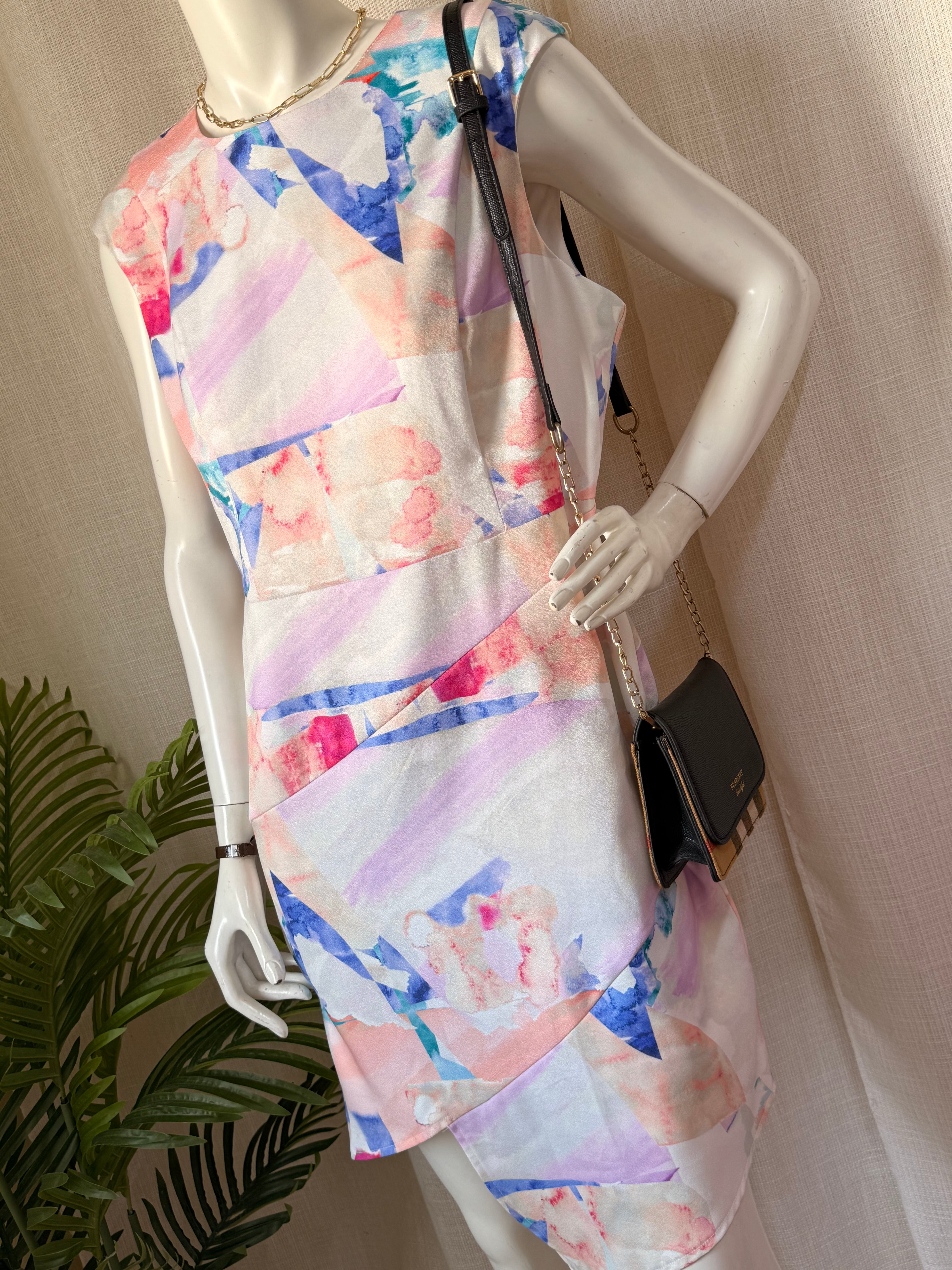 Artistic Preloved KNIGHT ANGEL Abstract Dress - UK 16