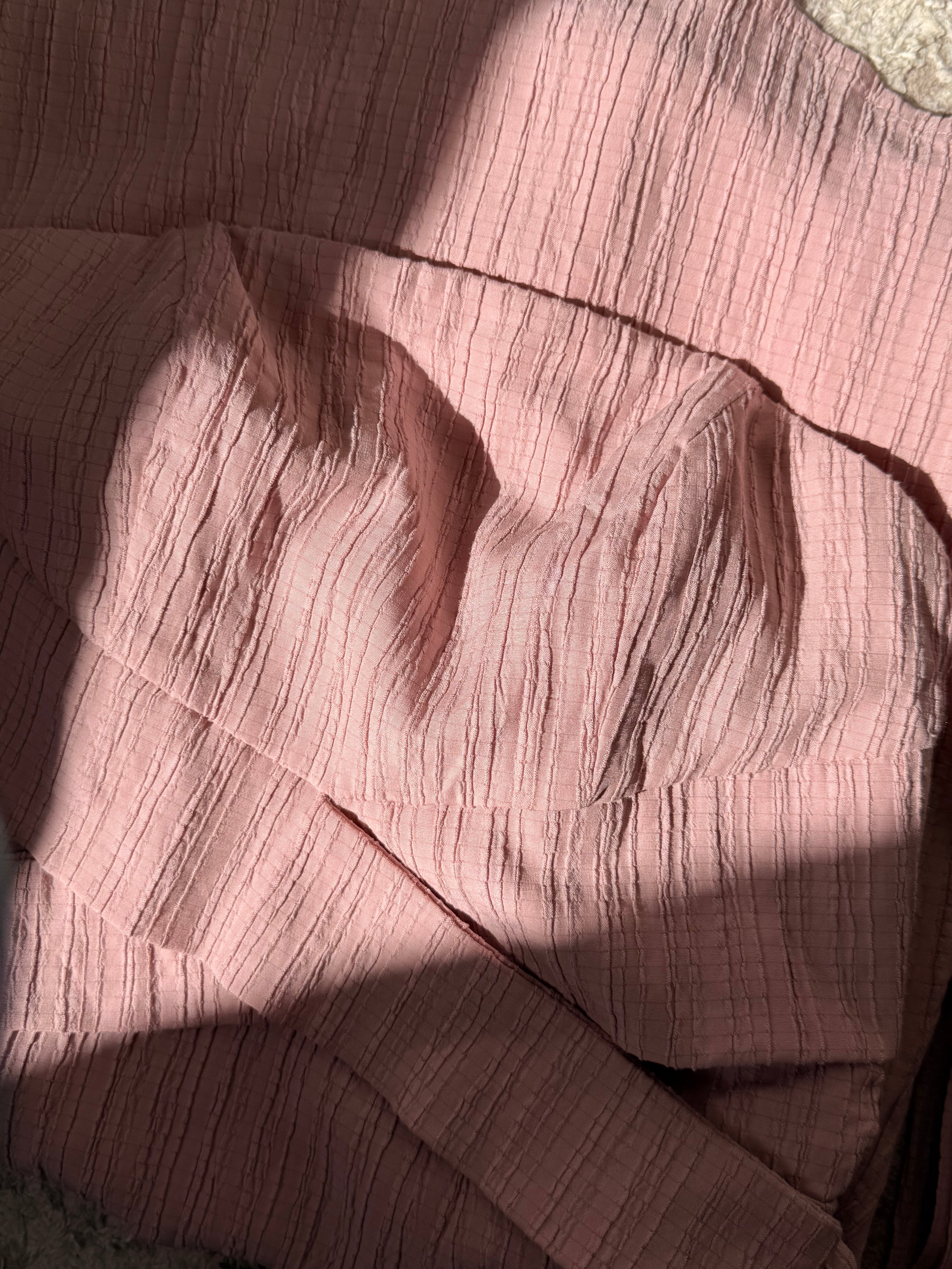 Saints + Secrets Dusty Pink Strapless Mini Dress - Size 8 - Textured Bodycon