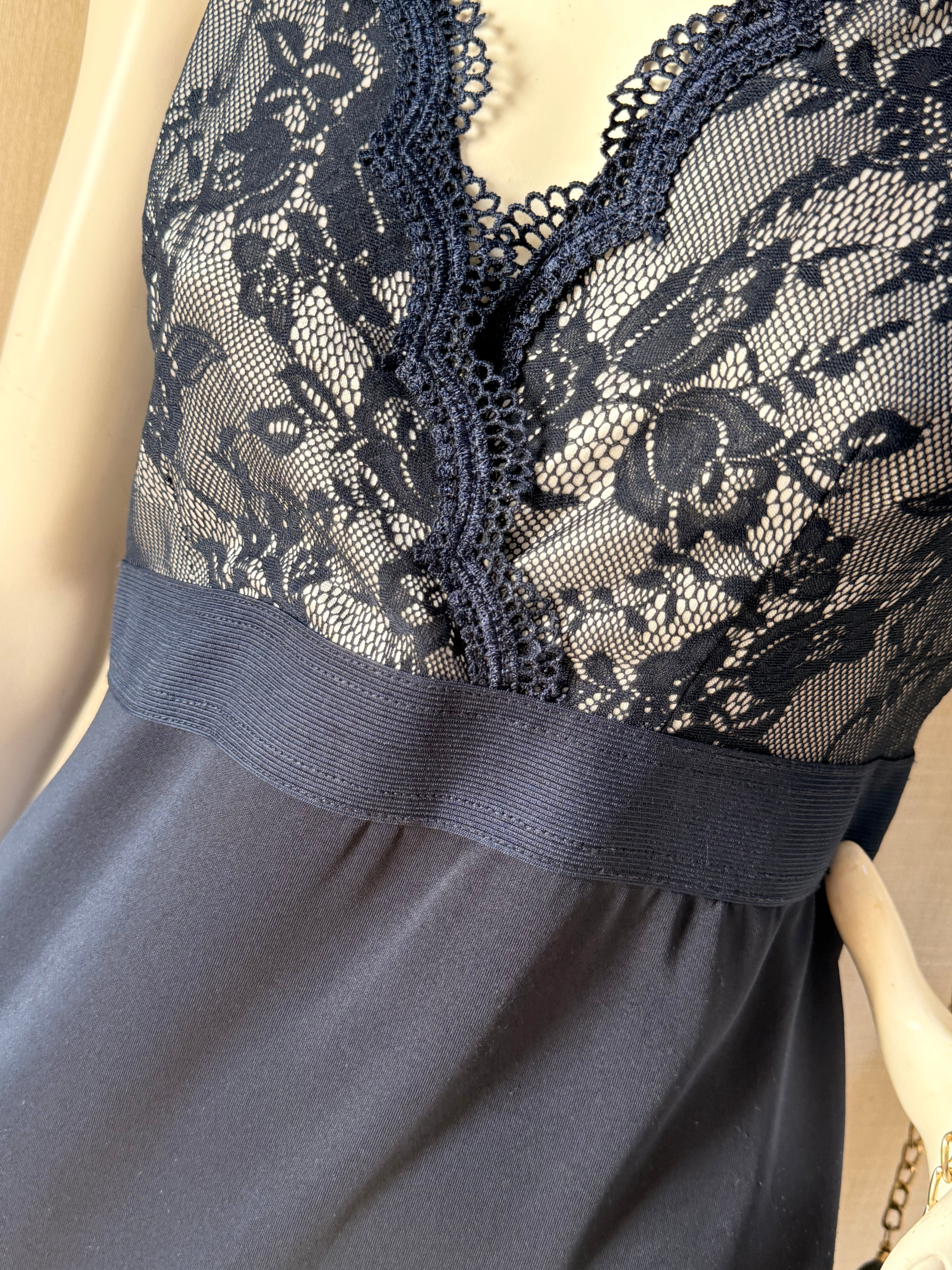 AX Paris Navy Lace Bodycon Midi Dress – Size 12 | Elegant Cocktail & Evening Dress