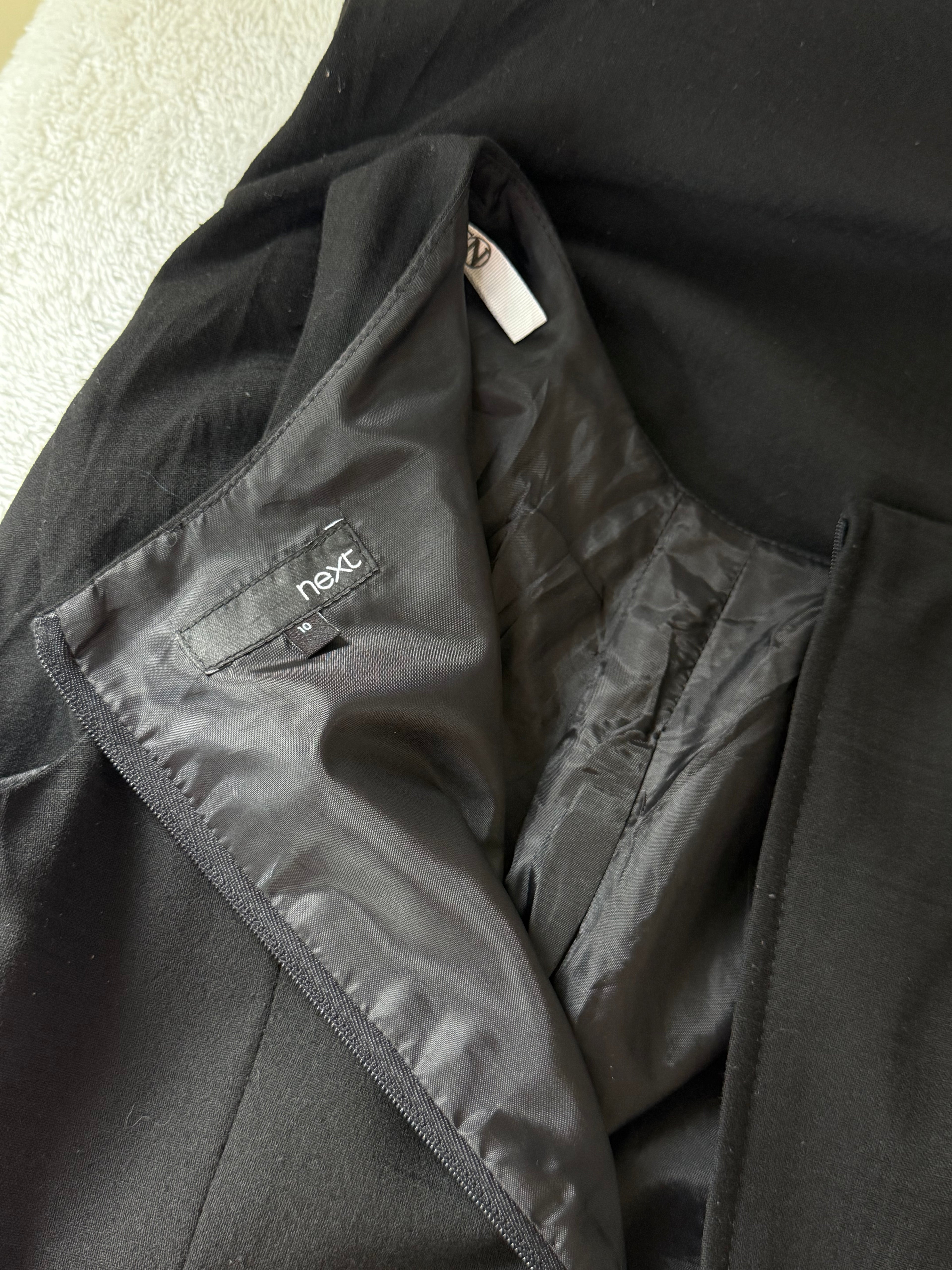 NEXT Black Sleeveless Woven Pencil Dress | UK 10 (Preloved)