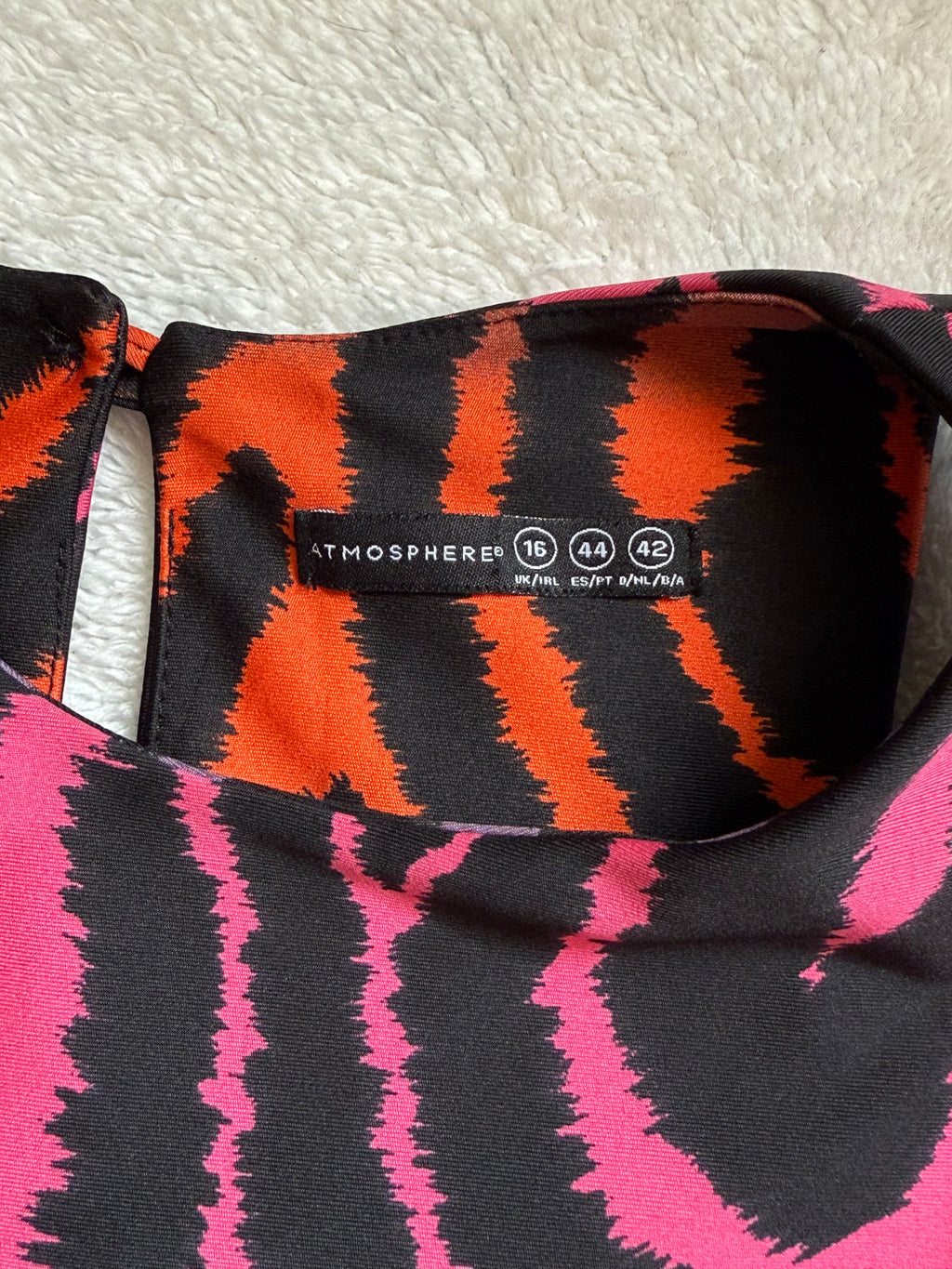 🌈 Bold & Bright: Athmosphere Zebra Print Dress (UK 16)