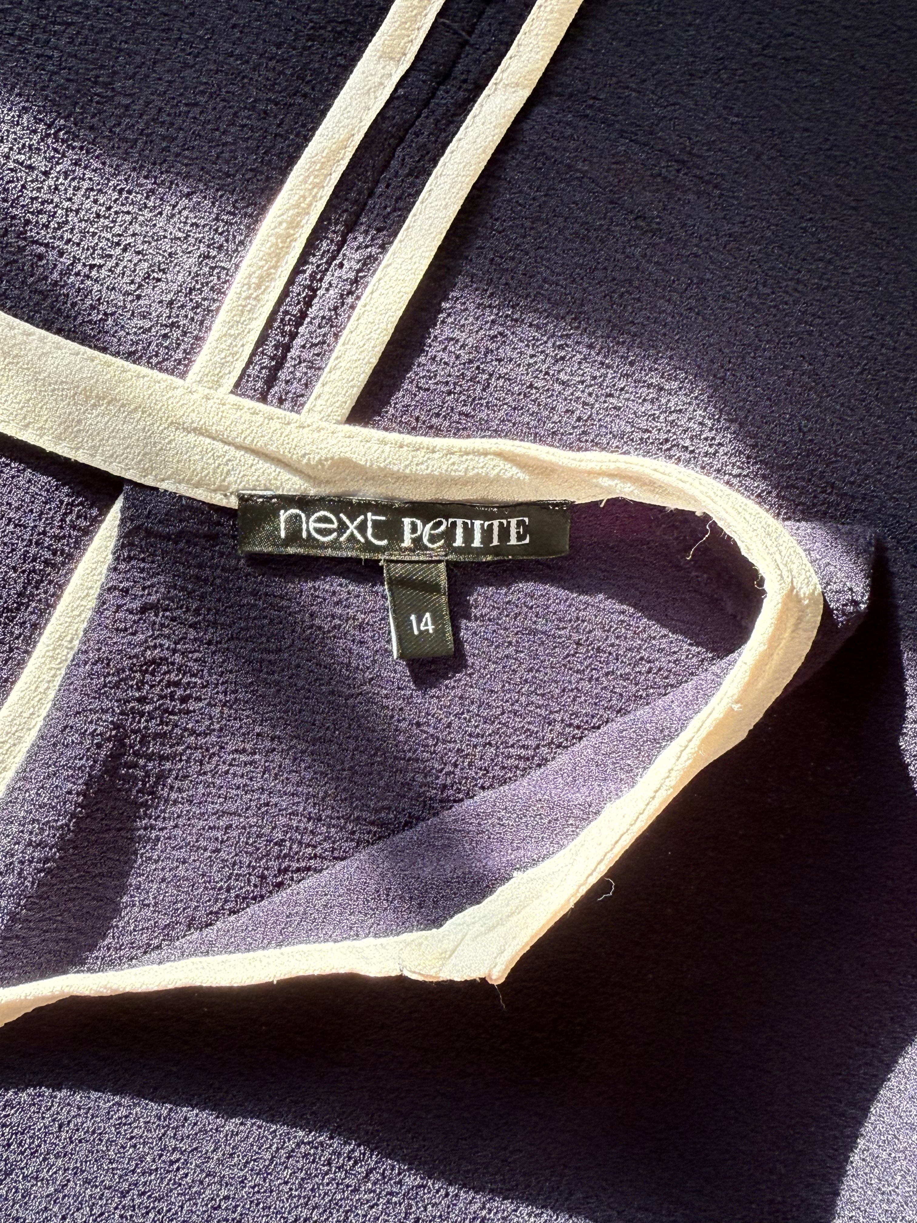 NEXT Navy Tunic Dress with Back Zip Detail | UK 14 (Preloved)