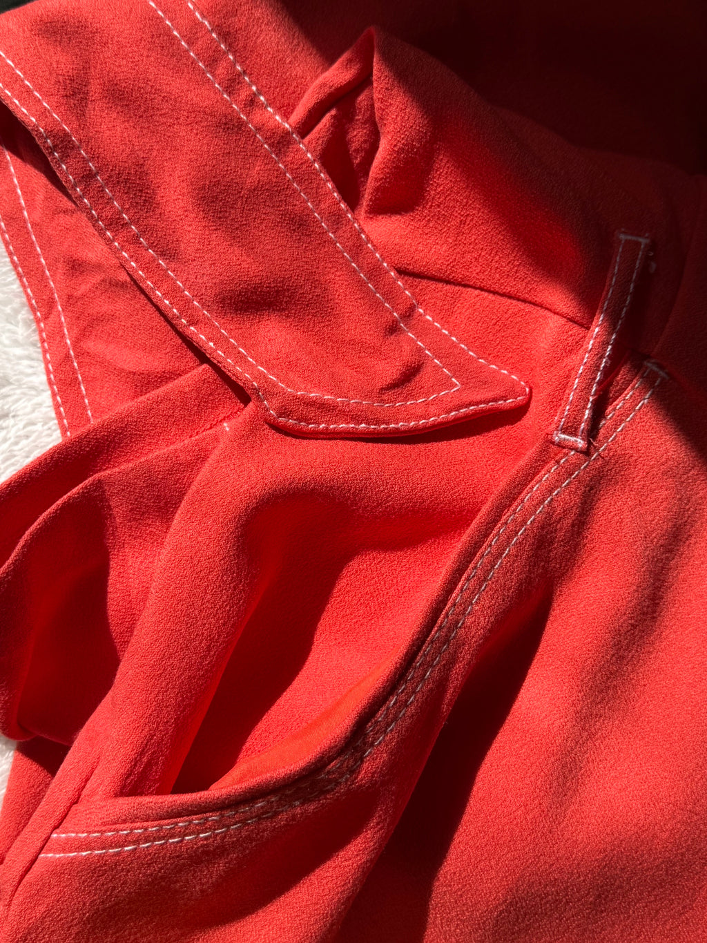 Chic Preloved NEXT Coral Belted V-Neck Dress - UK 12 | UAE Fashion