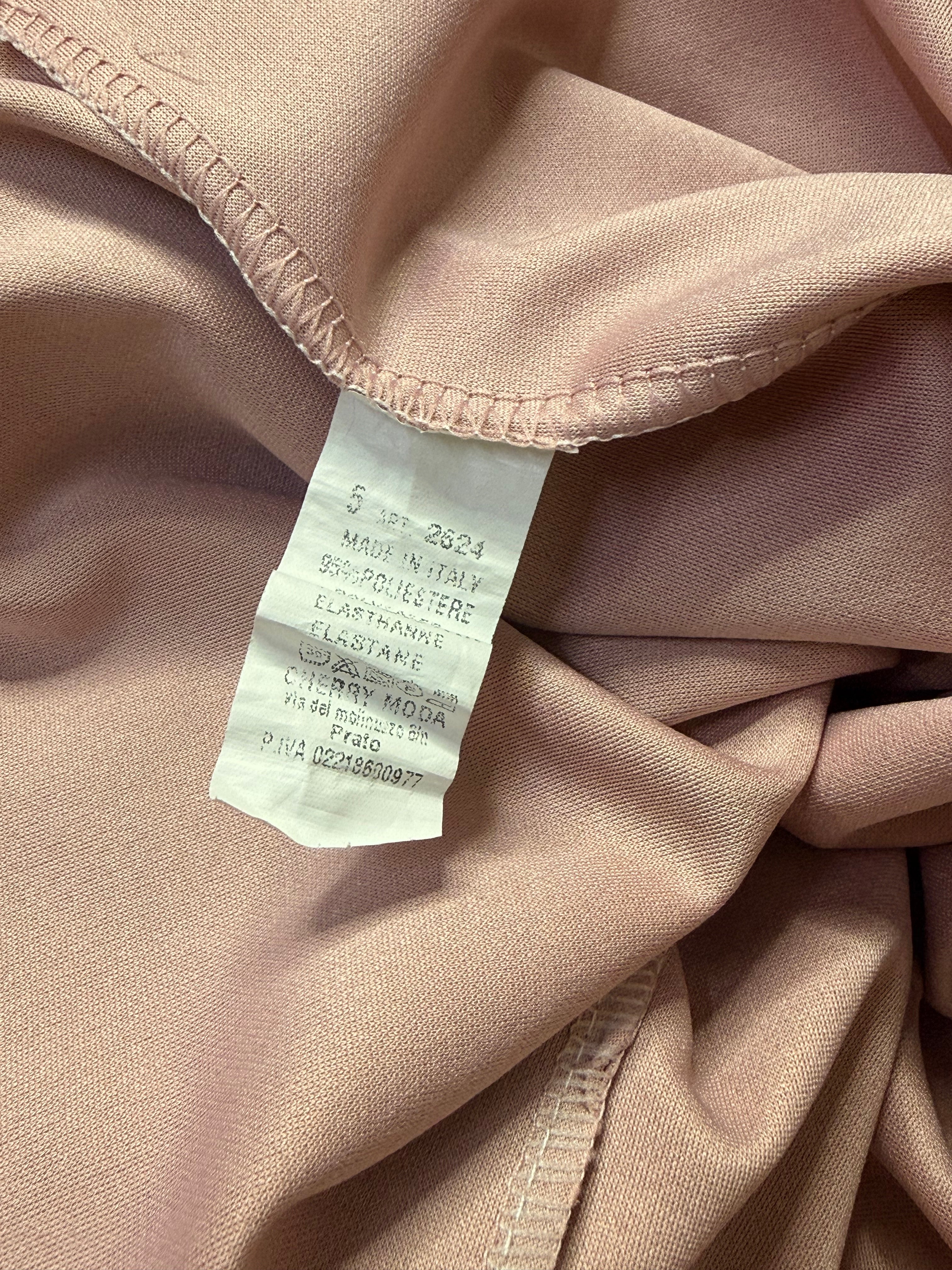 Cherry Moda Blush Pink Peplum V-Neck Midi Dress – Size XS / UK 6