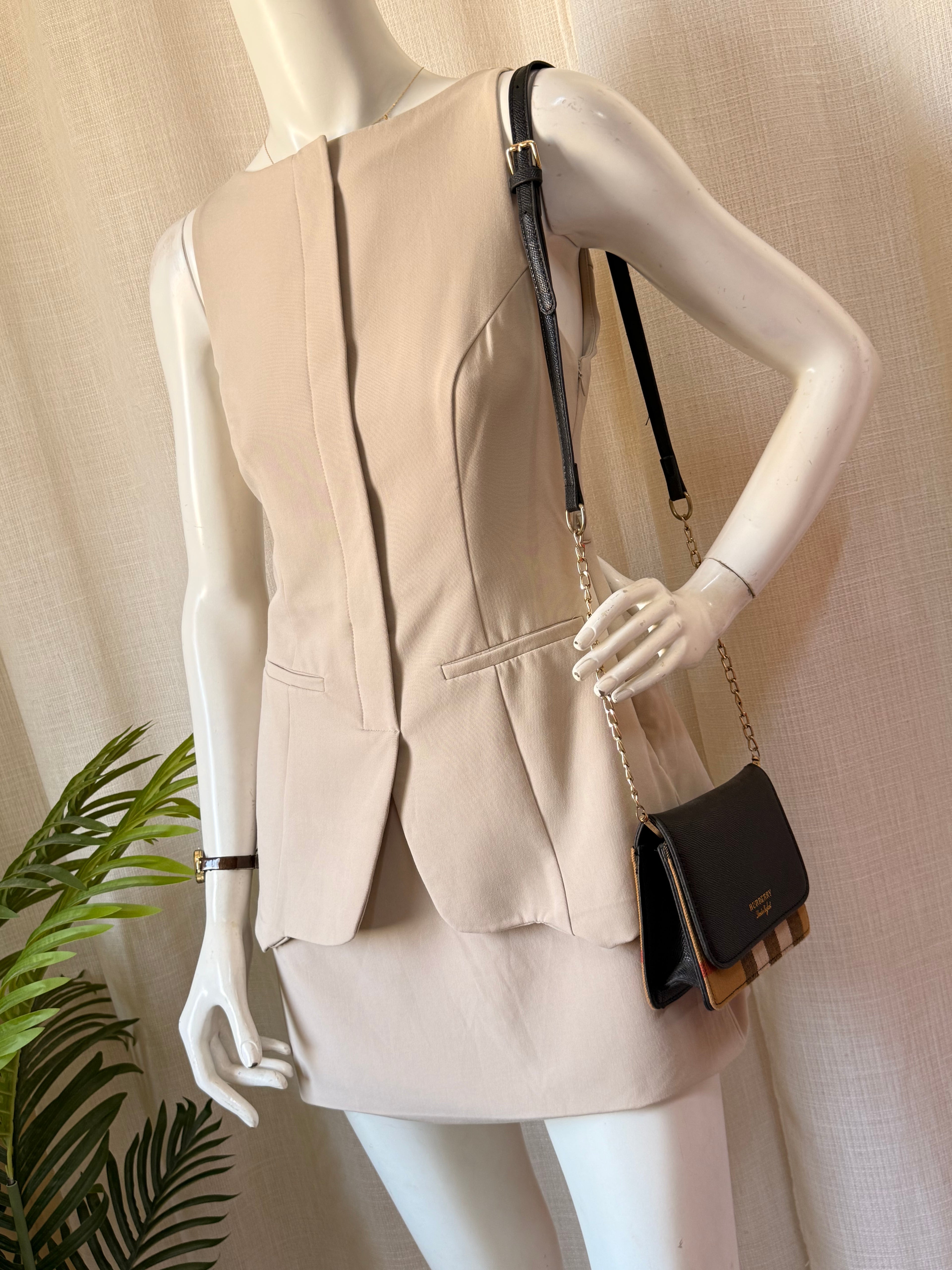 Zara Tailored Sleeveless Blazer-Style Mini Dress (Size EUR S / US S)