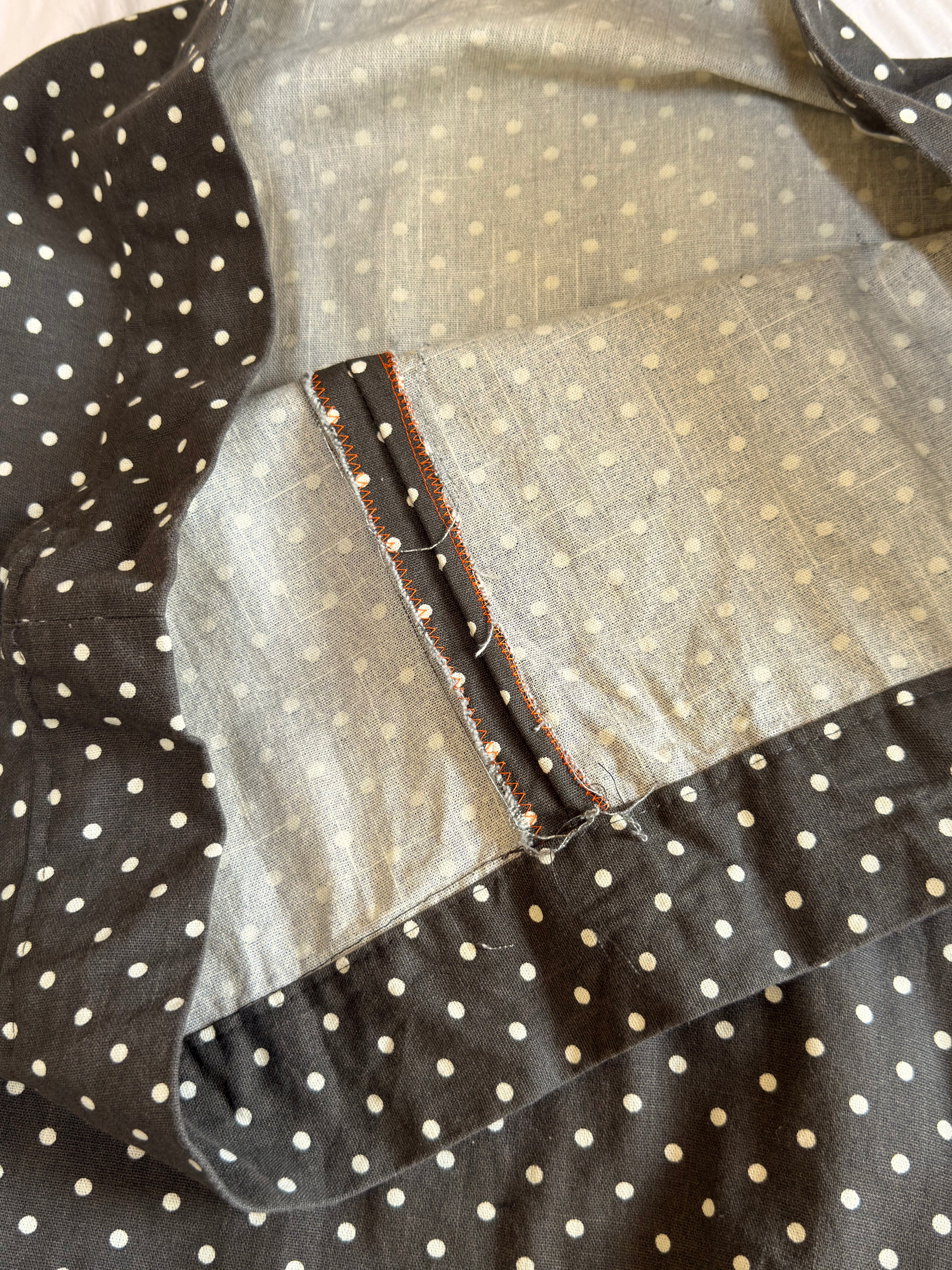 Polka Dot Linen-Blend Shift Dress | Sleeveless | UK 16