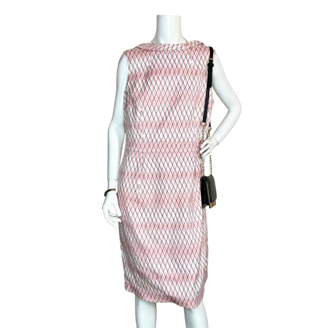 Boden Pink Geometric Print Dress (XL)
