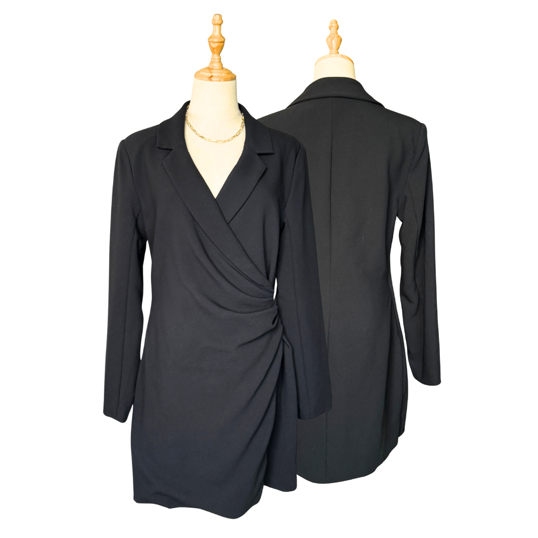 Abercrombie & Fitch Black Tailored Blazer Dress | Size M (Preloved)