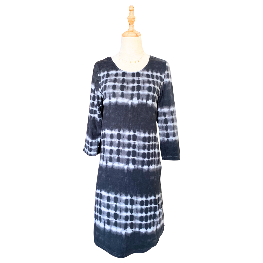 Black Tie-Dye Dress