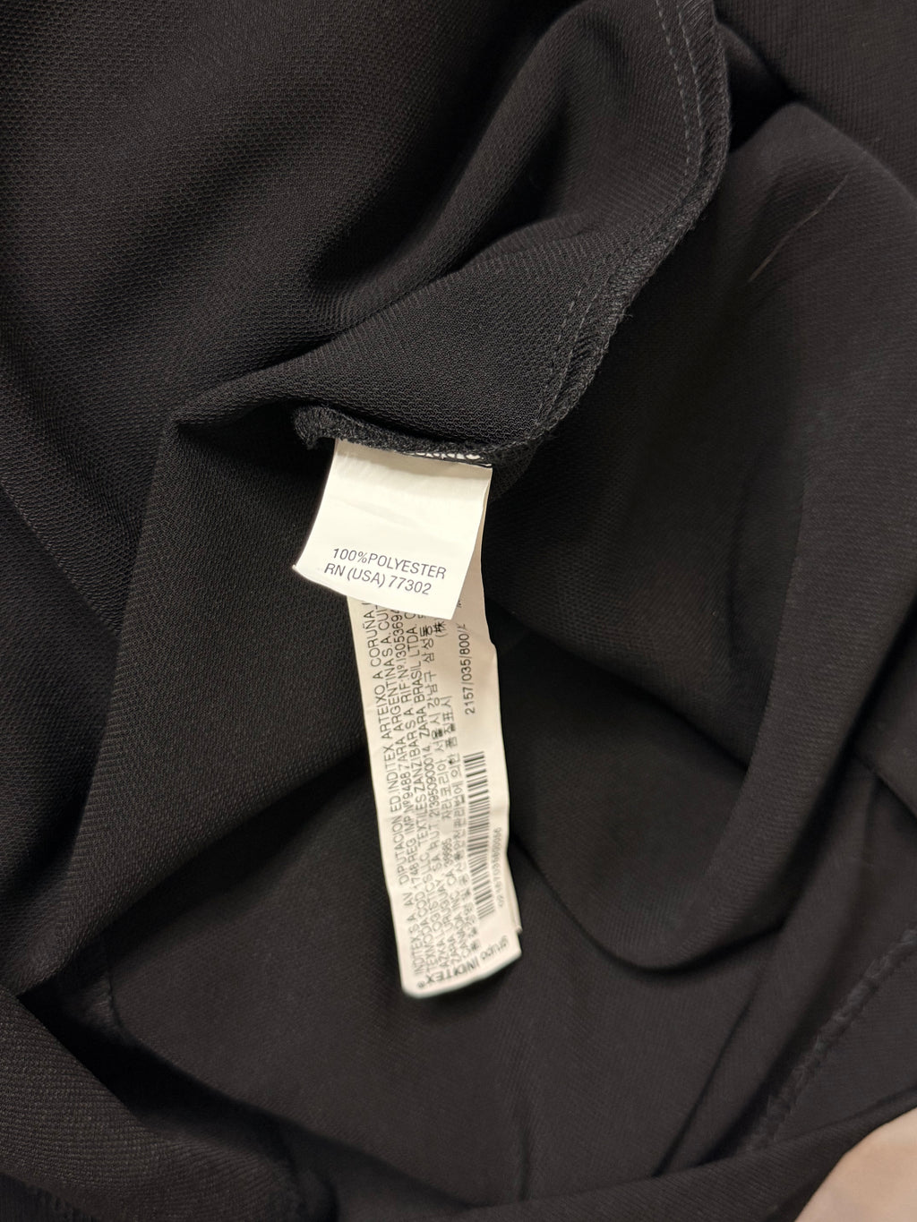 Zara Basic Jet Black Keyhole Shift Mini Dress – Size XL / UK 16 | NWT