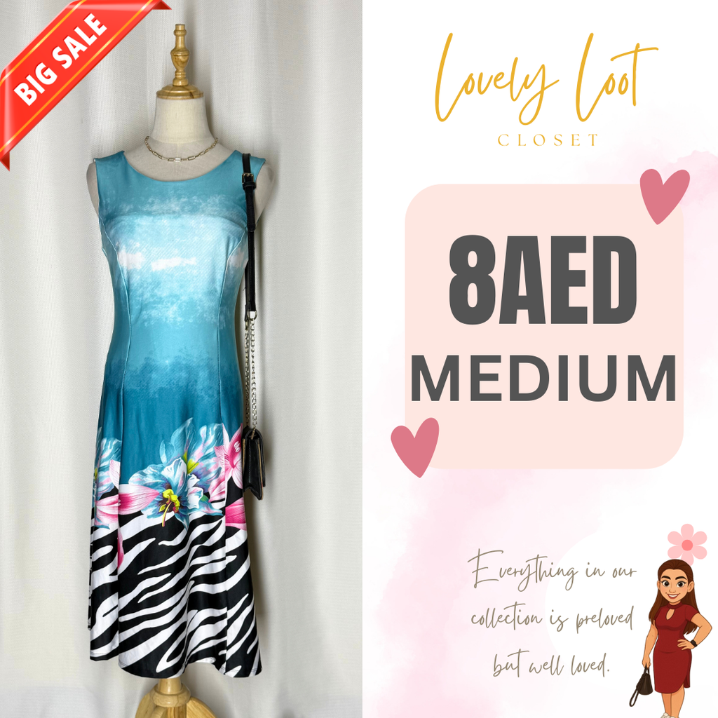 Patterned Sleeveless Dress