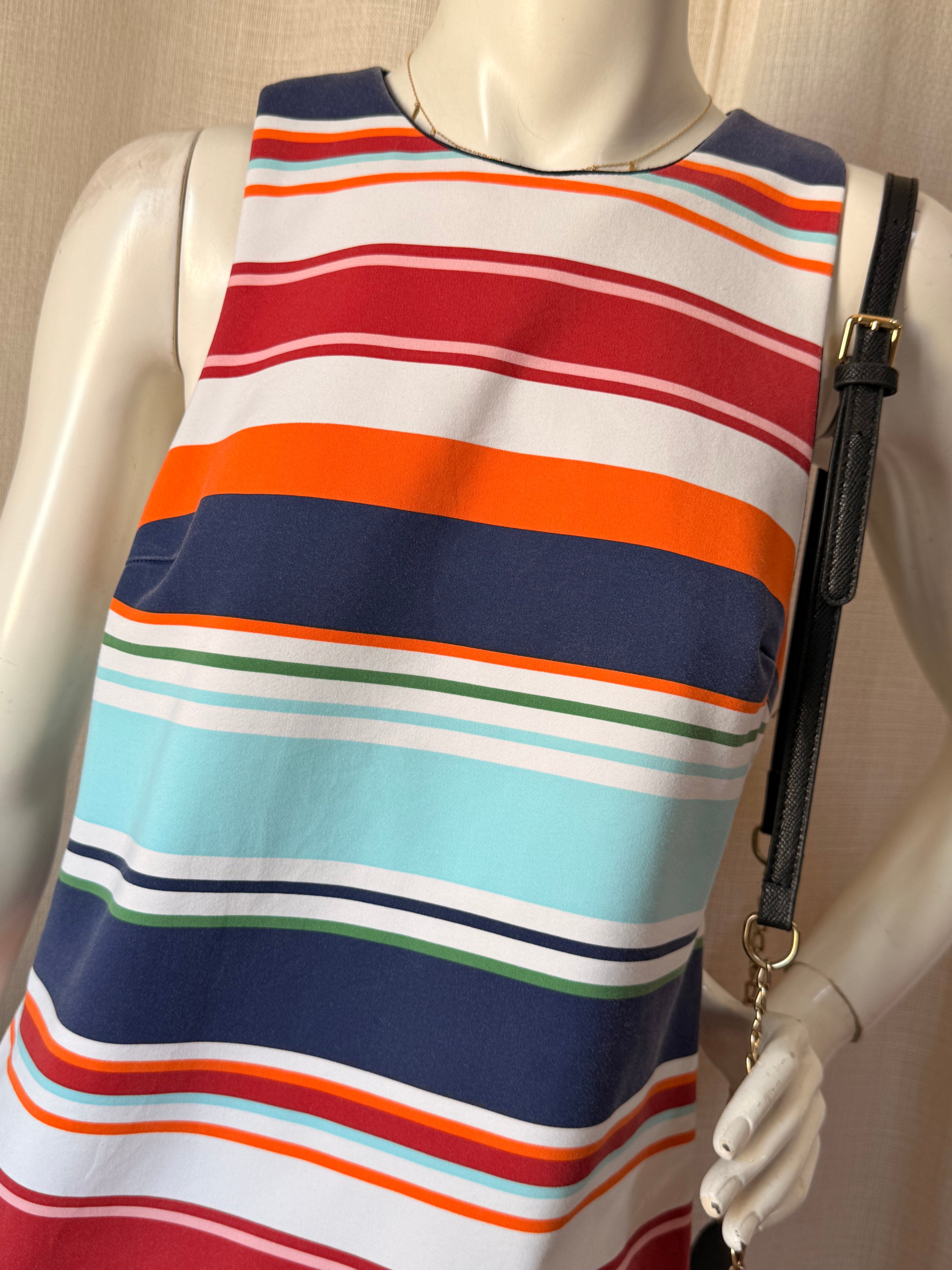 Zara Trafaluc Multi-Color Striped Cut-Out Shift Mini Dress (Size M / EUR M / US M)