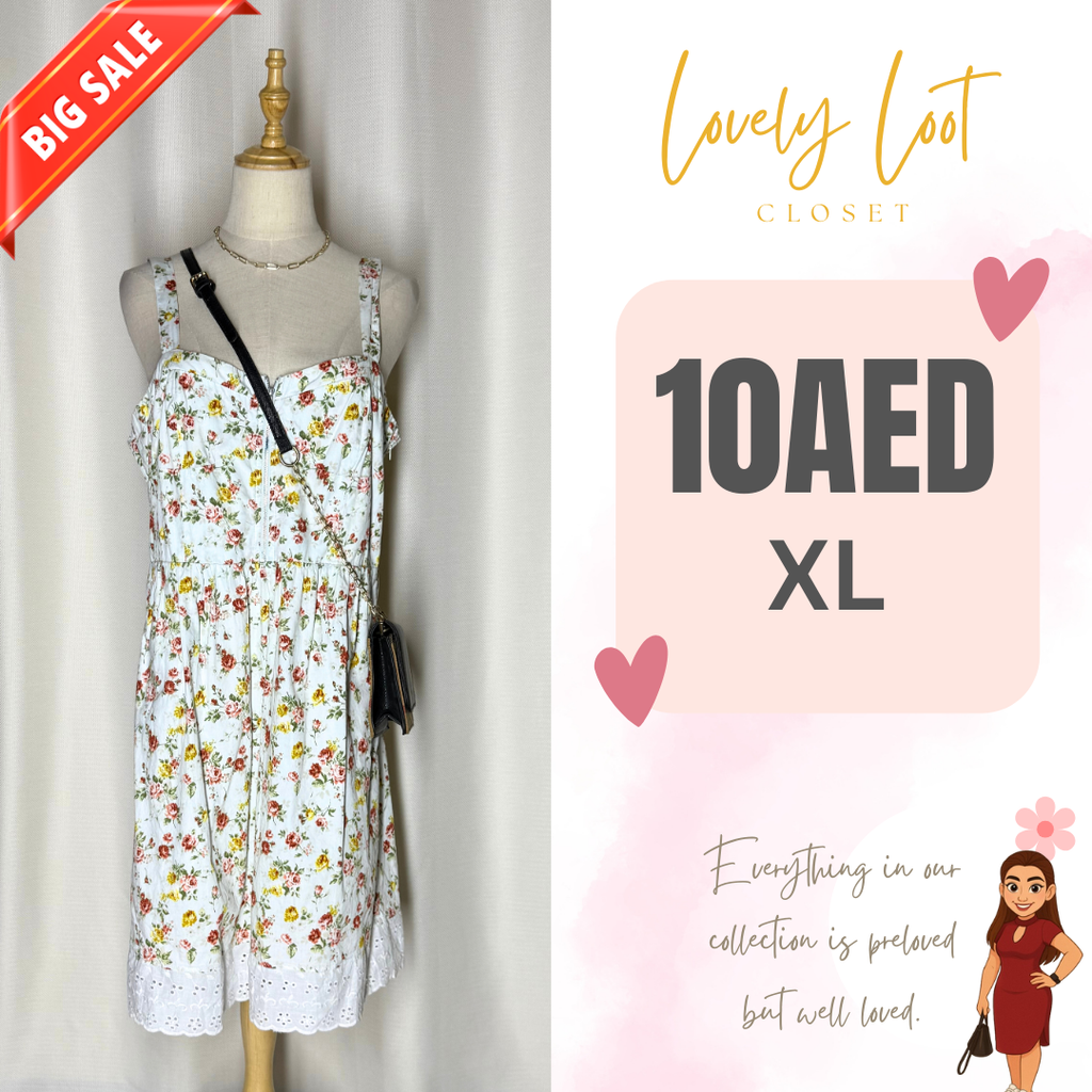 White Floral Sundress (XL)