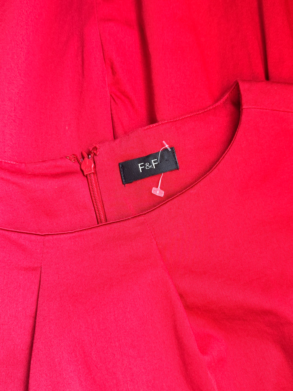 F&F Red Sleeveless Fit & Flare Dress – UK 10 | Elegant Party & Occasion Dress