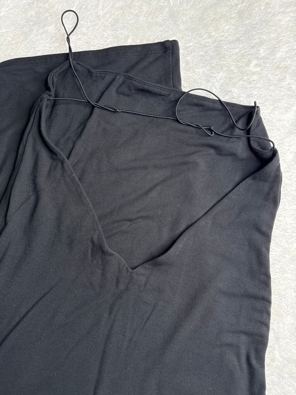 Oh Polly Black Midi Slip Dress (UK 8 / Small)