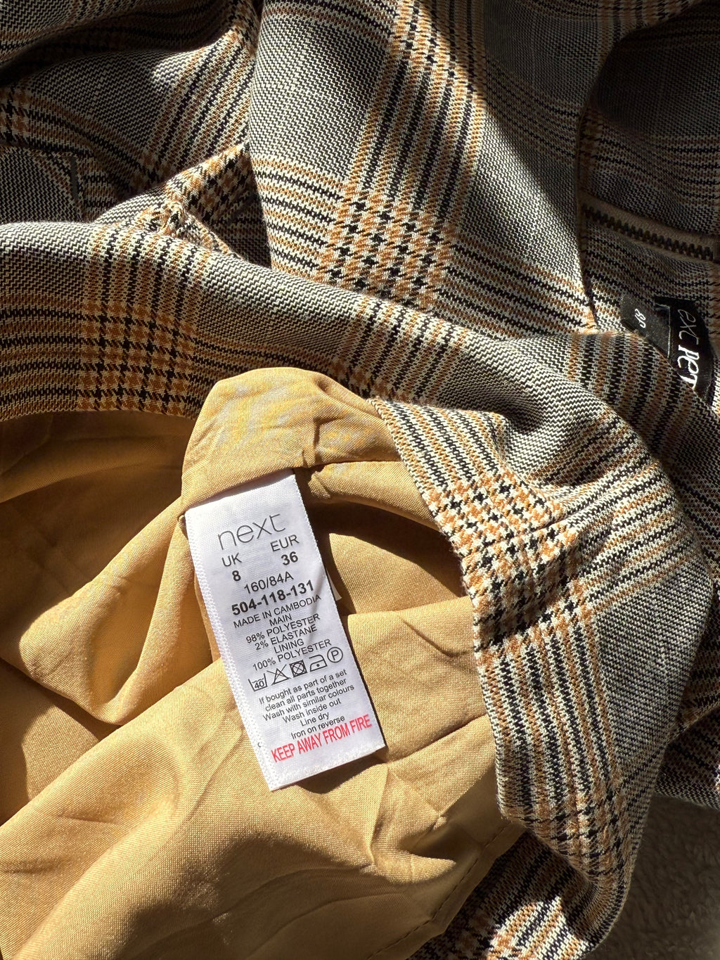 Chic NEXT Plaid Tunic Dress - Preloved UK 8