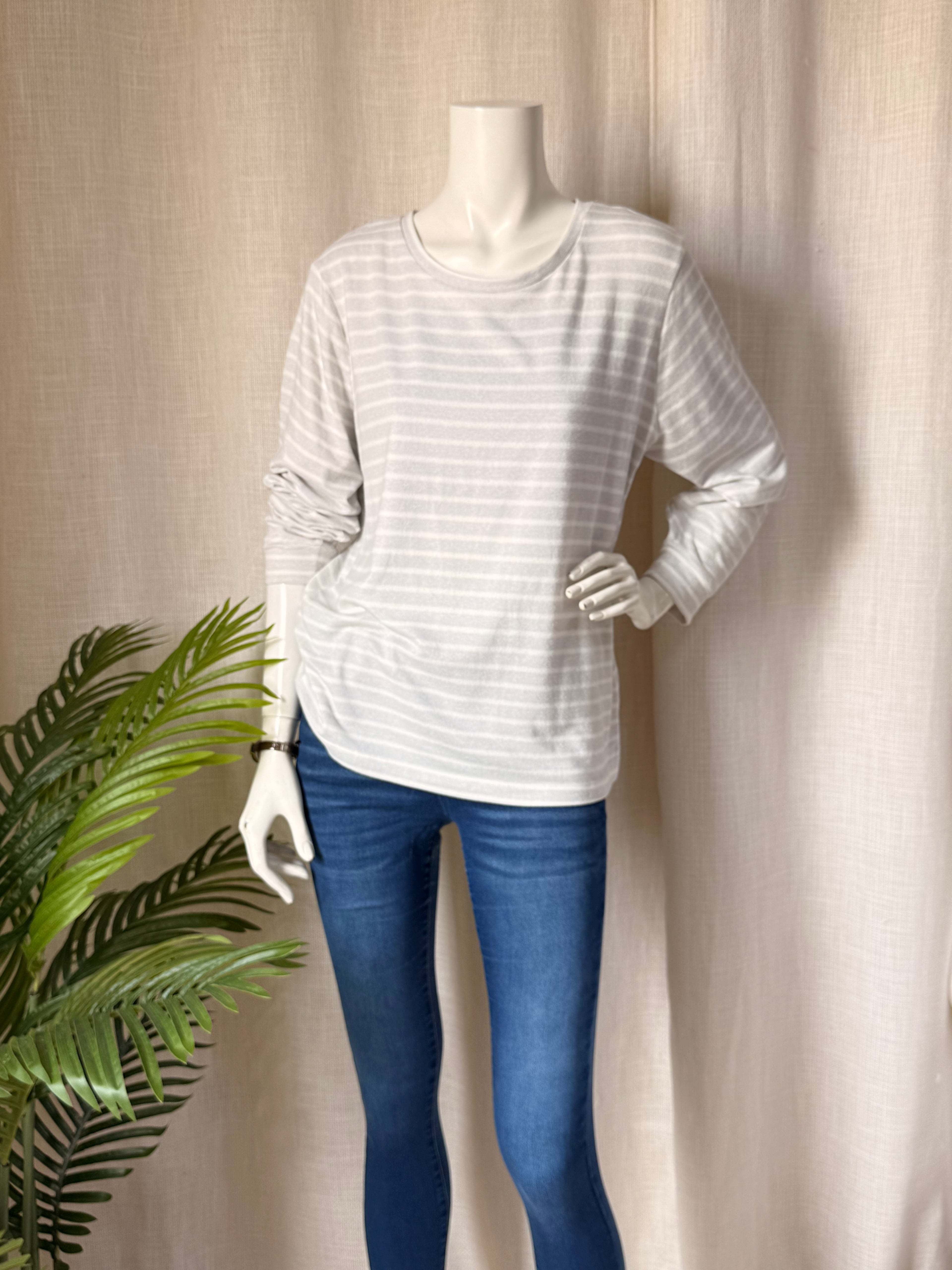 F&F Striped "Made to Dream" Nightwear Top | UK 12