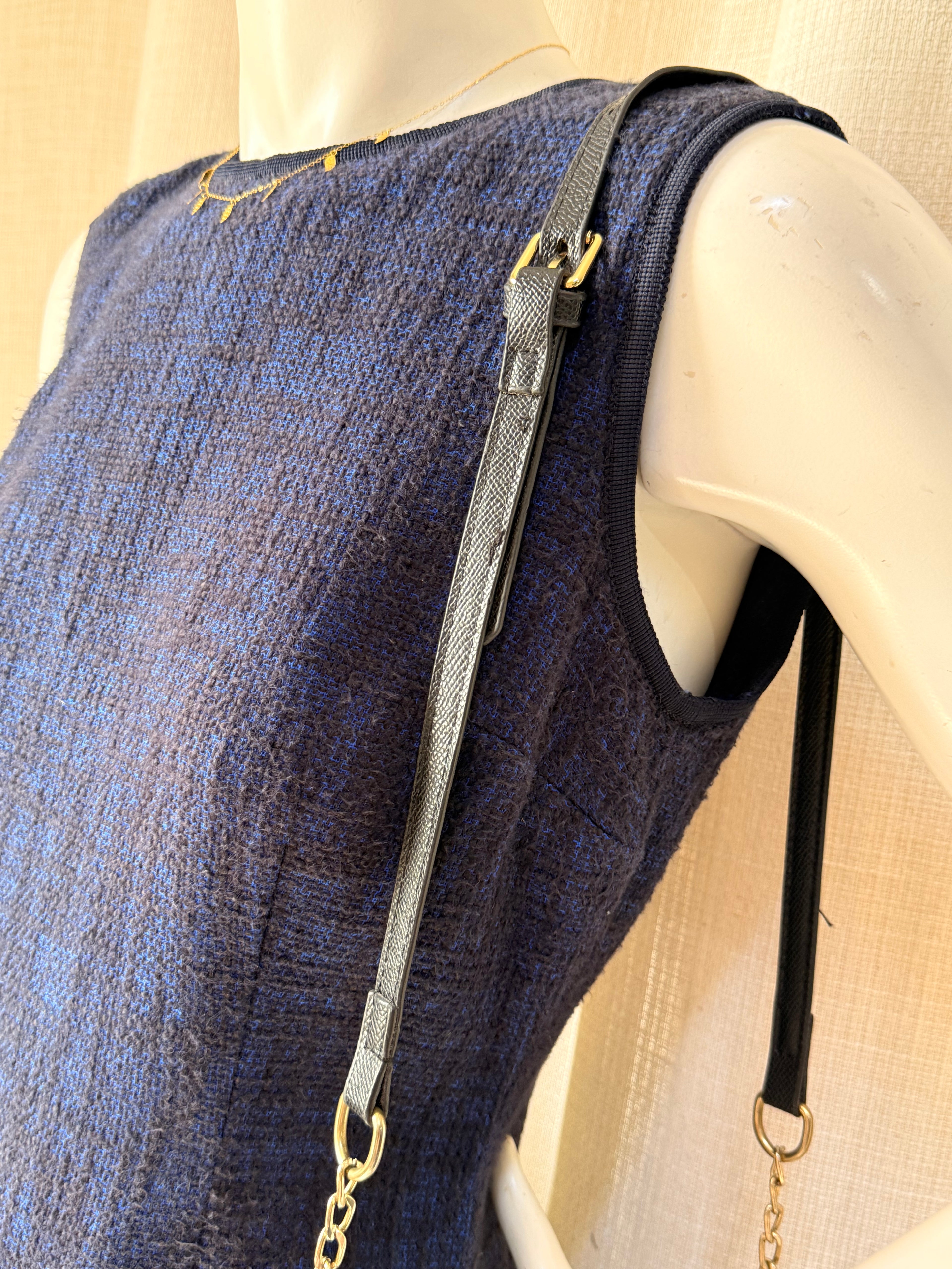 HOBBS London Blue Textured Sleeveless Shift Dress – Size UK 10 / US 6 | Elegant Work & Occasion Dress