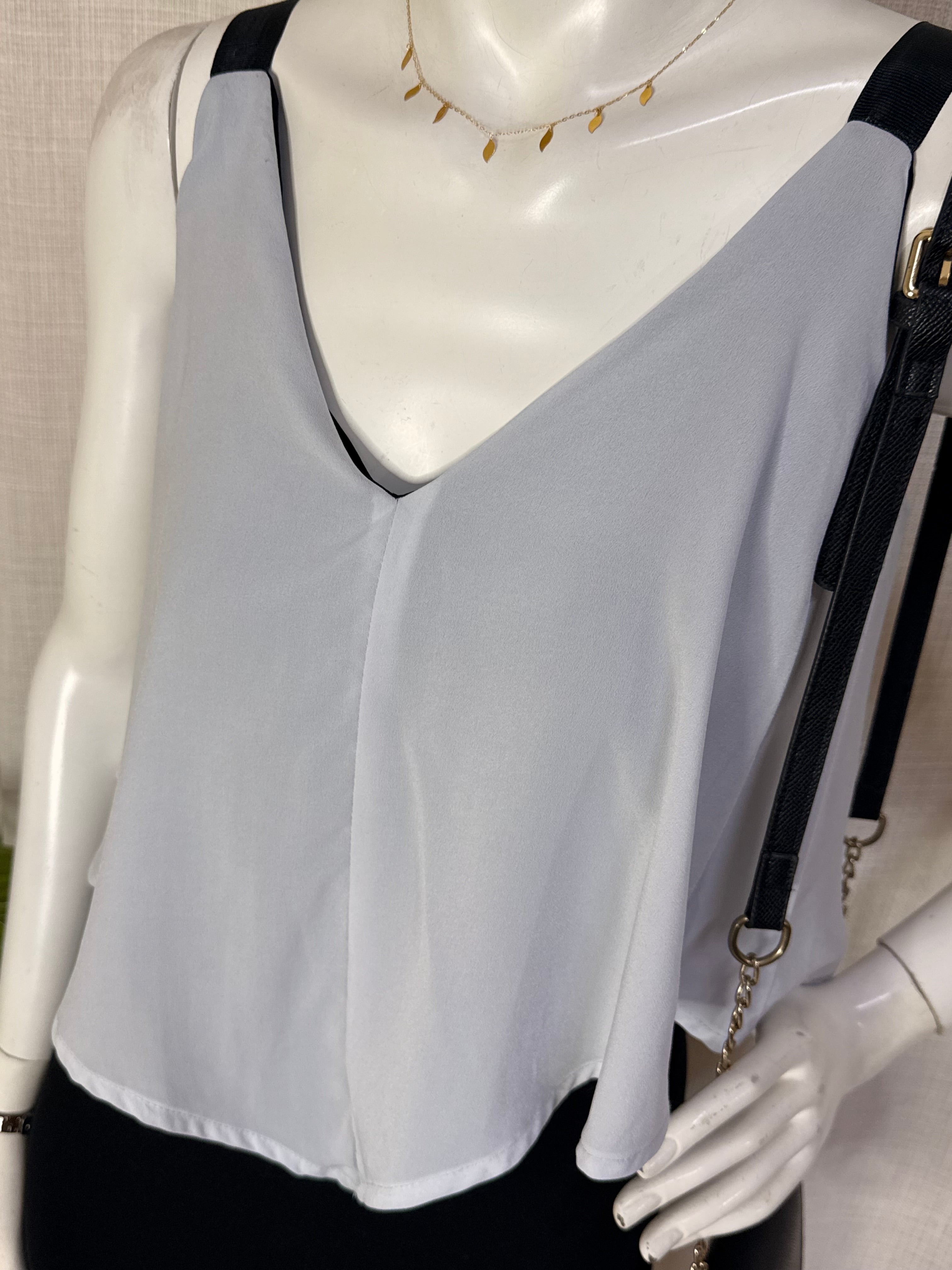 Zara Trafaluc Monochrome Asymmetric Chiffon Layered Mini Dress – Size S / UK 8 | Small