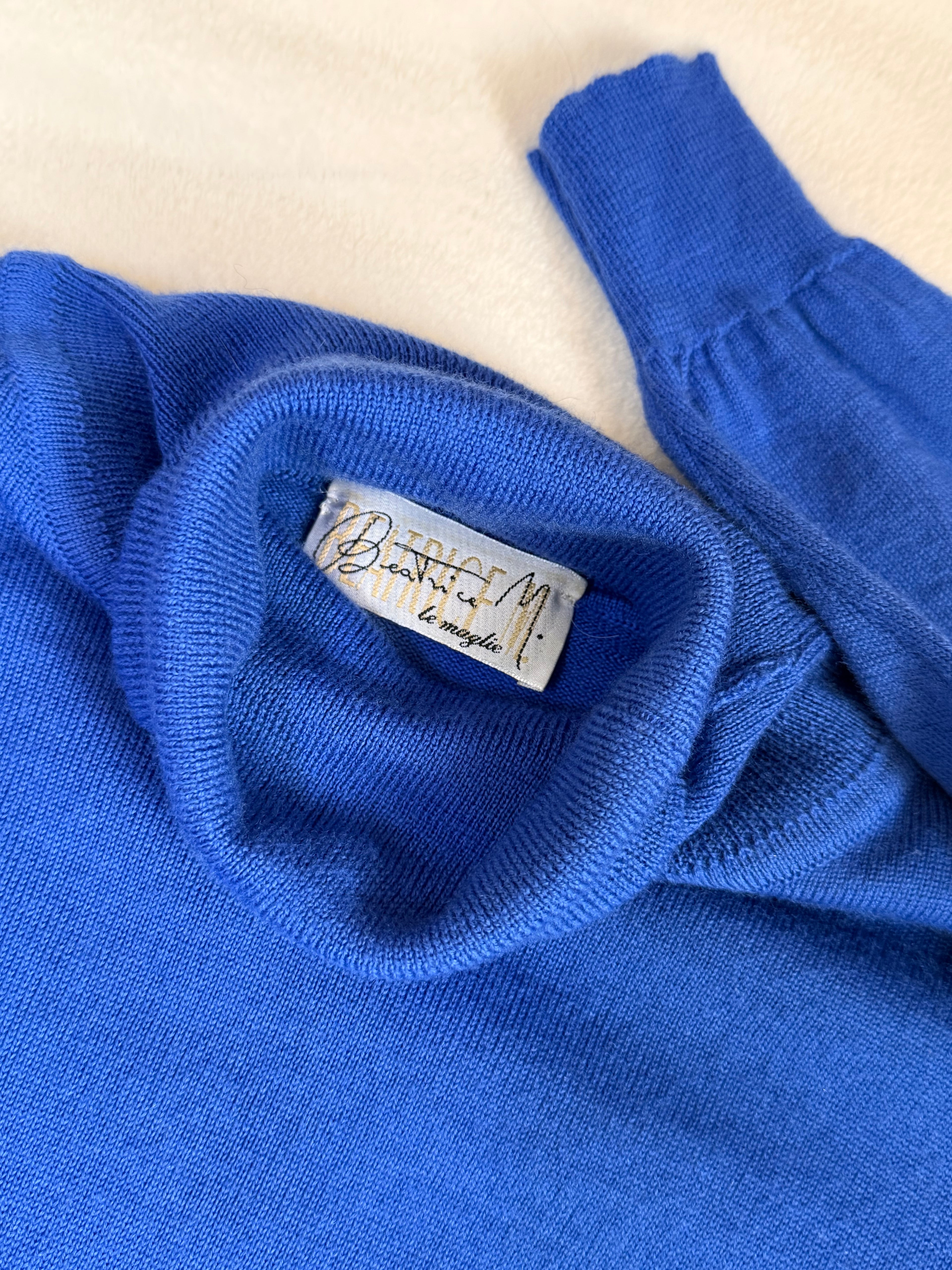 BEATRICE M. Royal Blue Turtleneck | UK 8