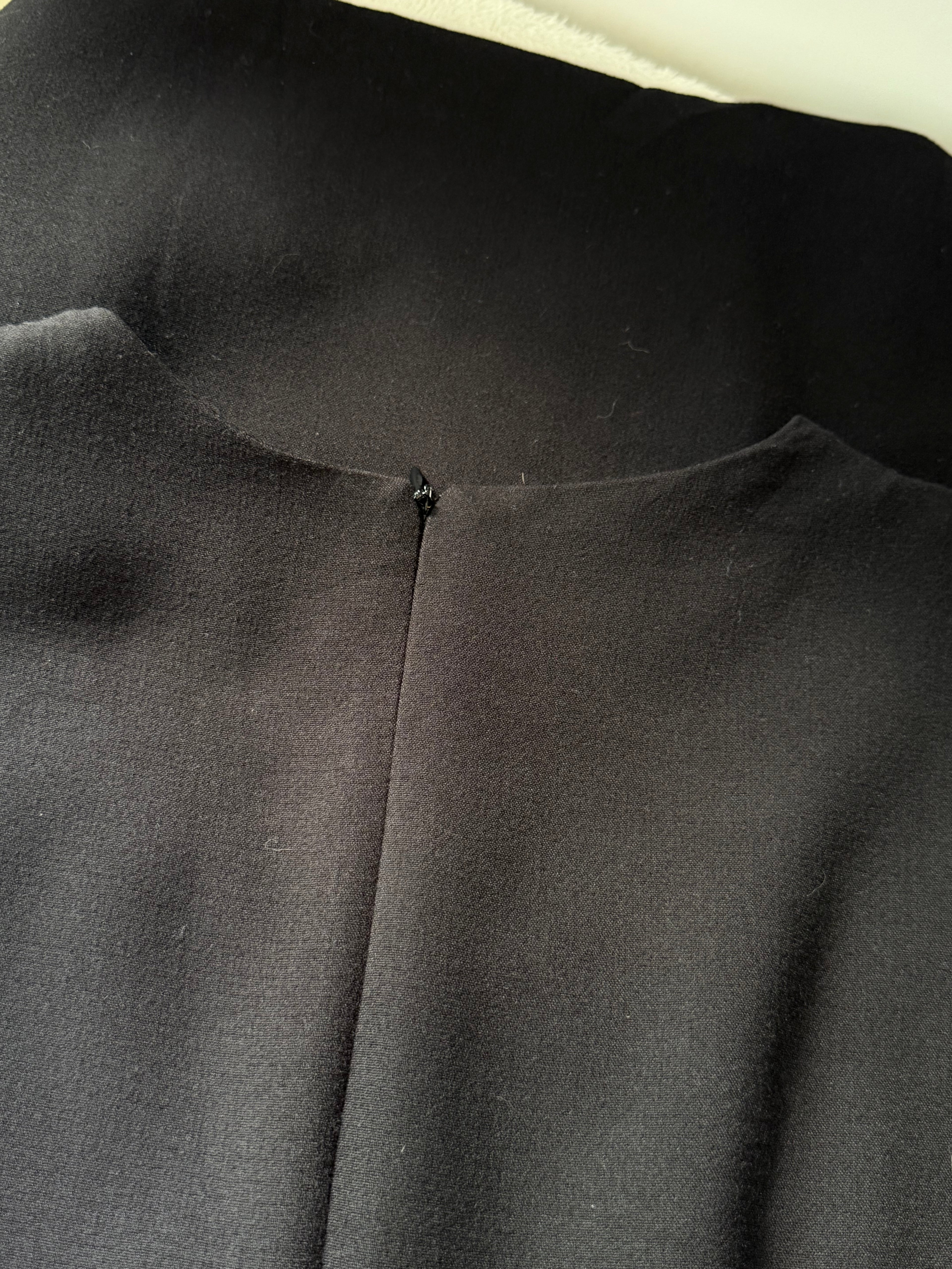 F&F Black Shift Dress with Zipper Detail | UK 14 (Preloved)