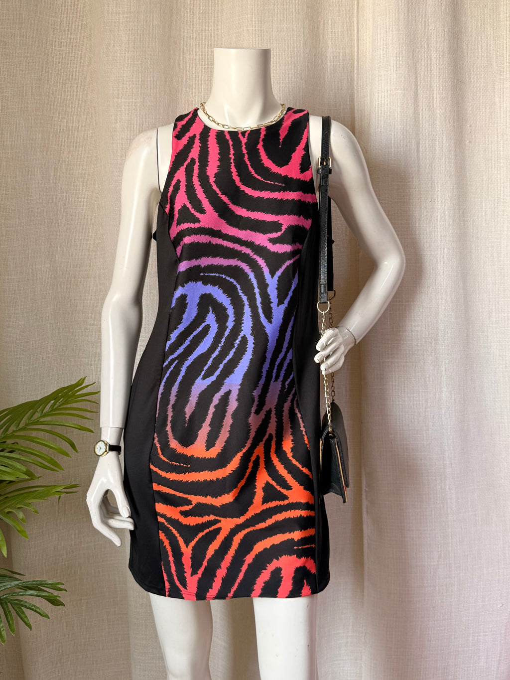 🌈 Bold & Bright: Athmosphere Zebra Print Dress (UK 16)