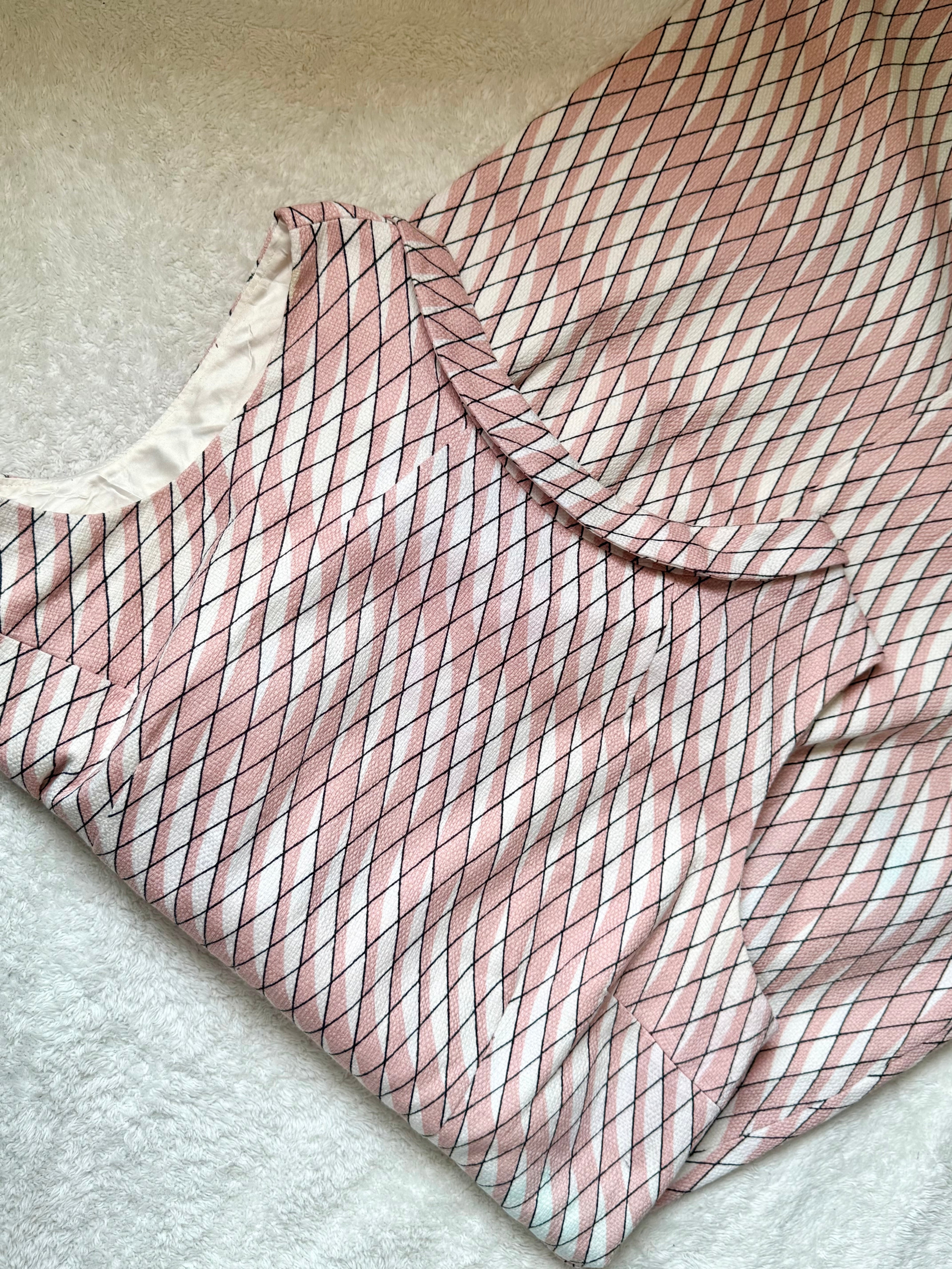 Boden Pink Geometric Print Dress (XL)