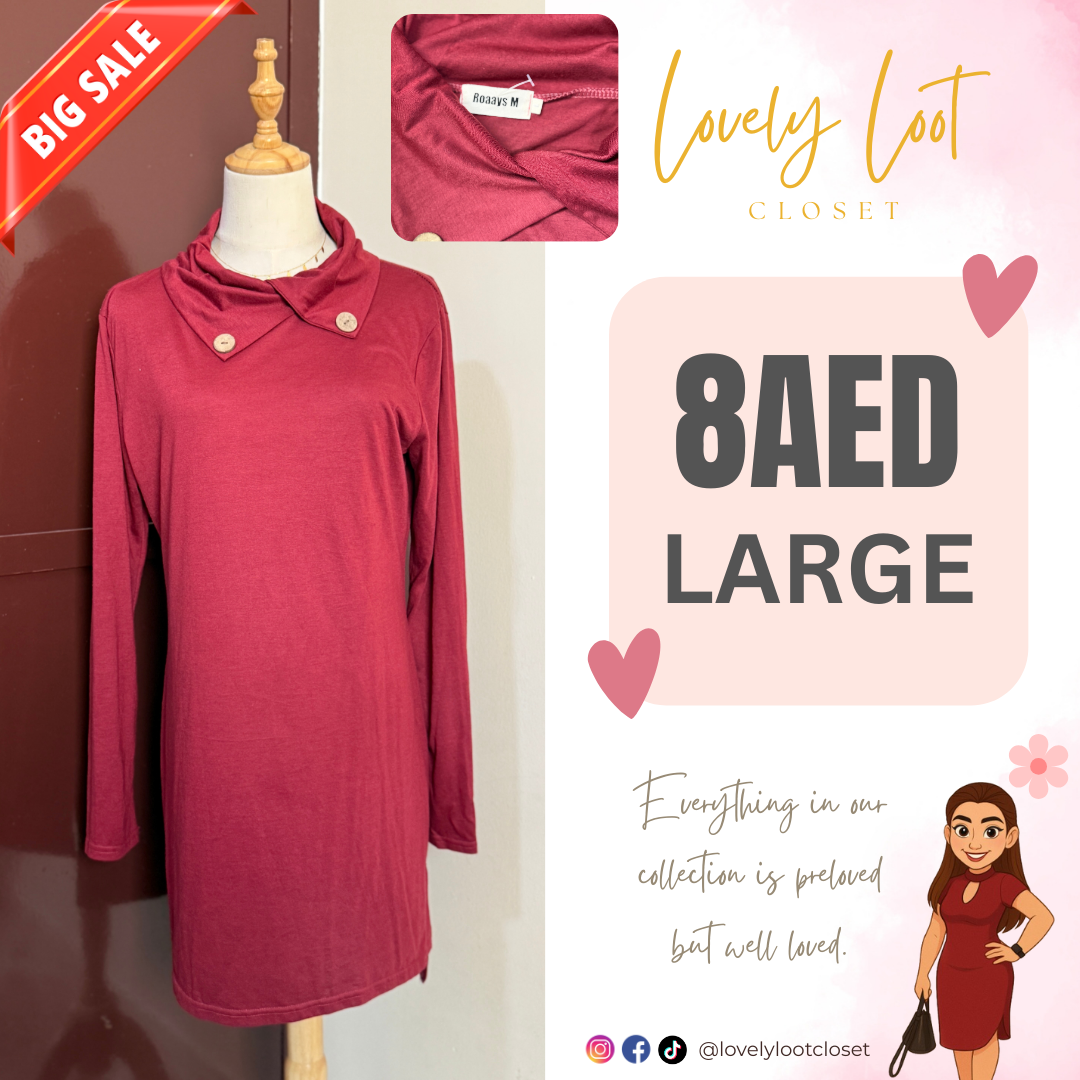 Cowl Neck Tunic Dress