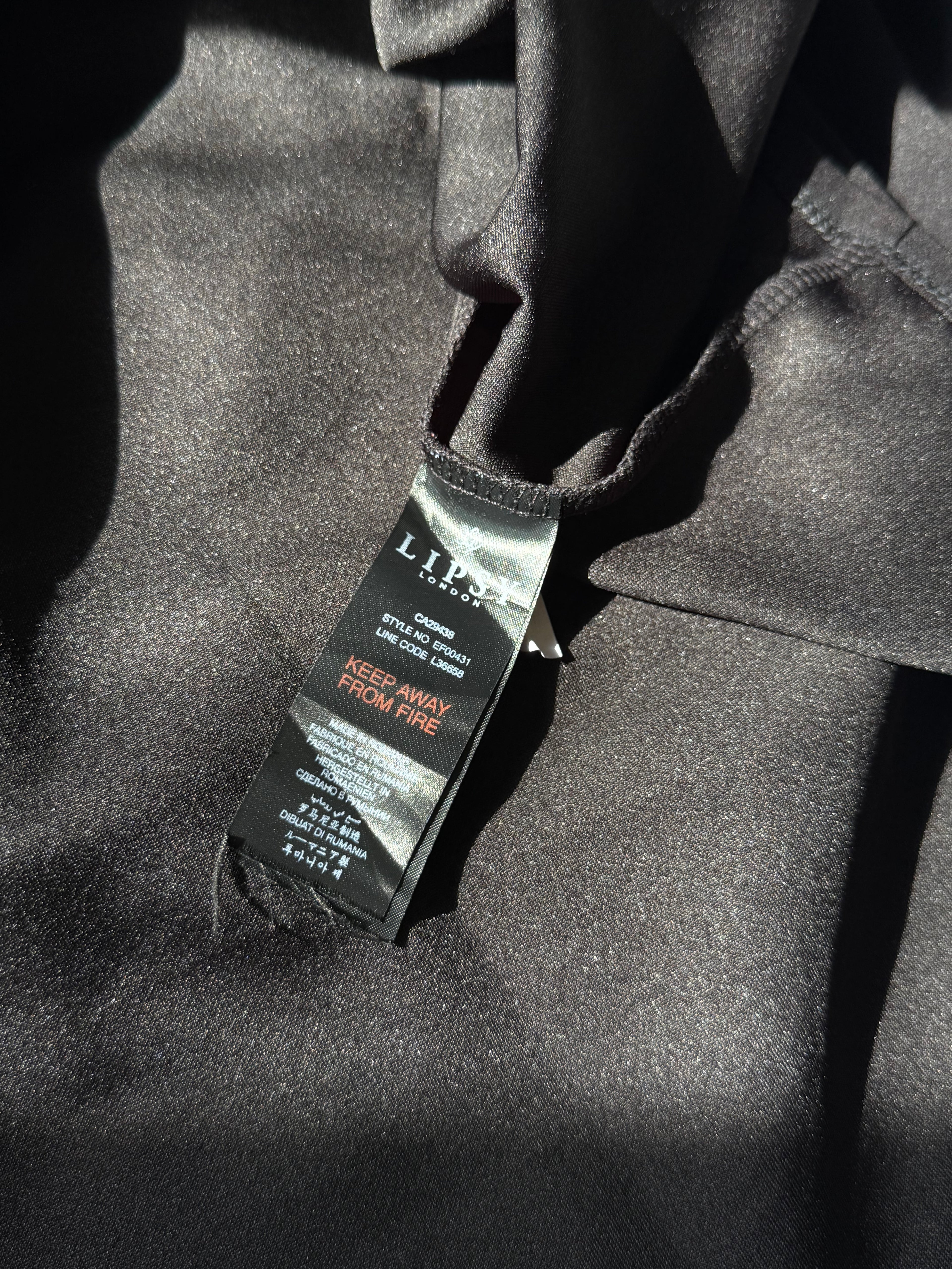 Lipsy London Black Belted Wrap Dress | UK 10 (Preloved)