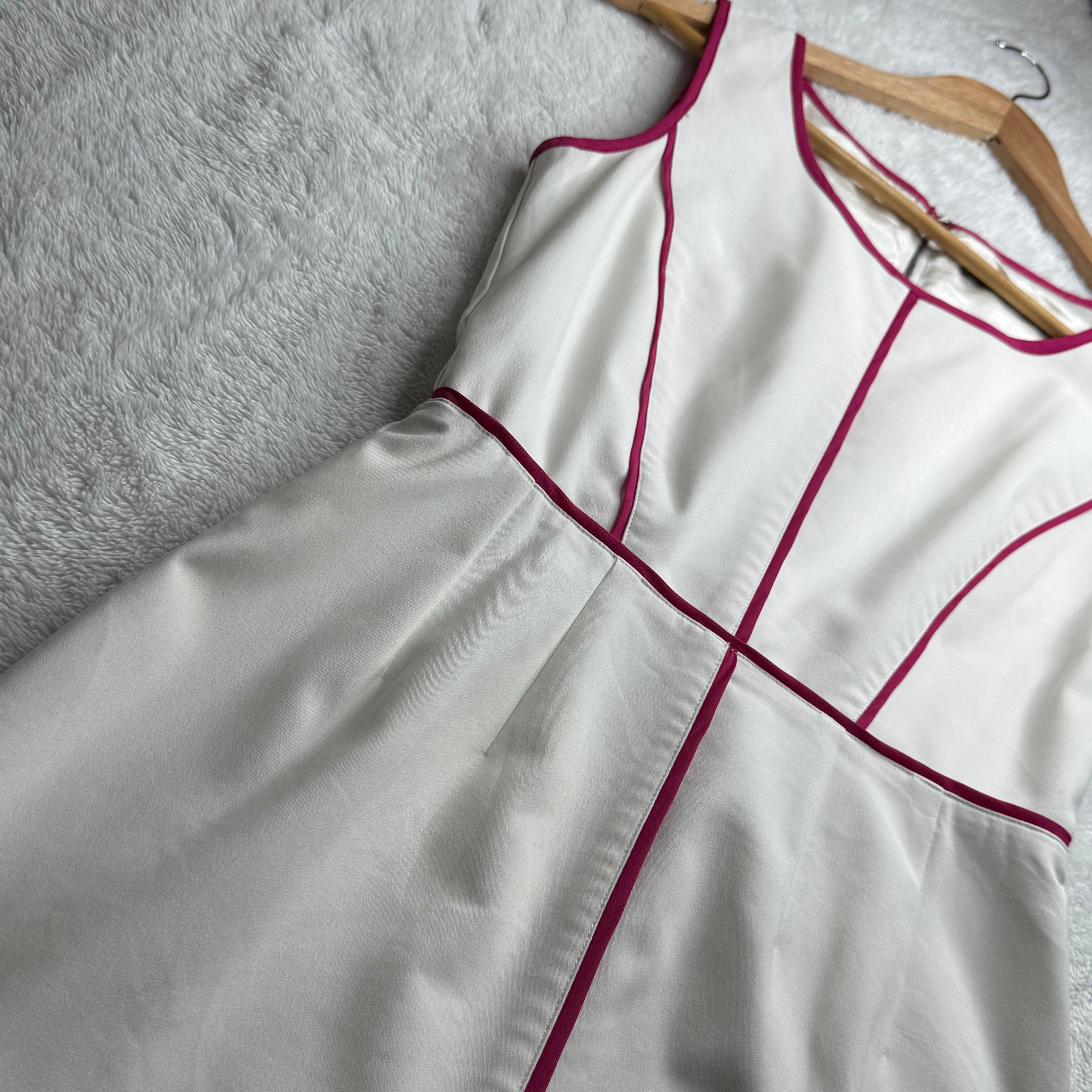 Target Limited Edition White Dress with Pink Contrast Piping