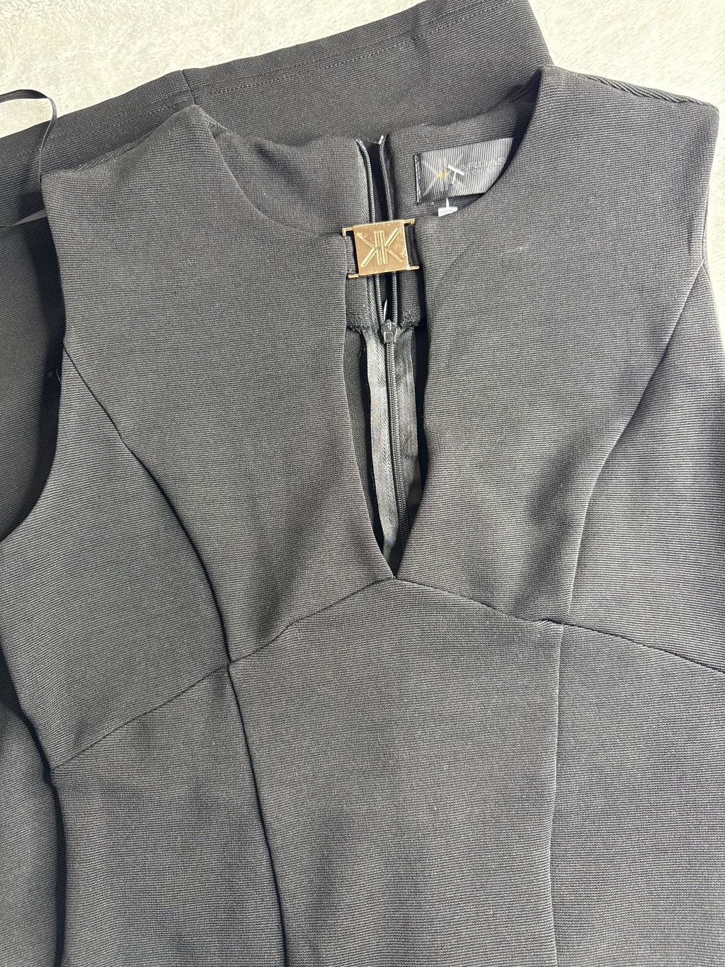 Kardashian Kollection Black Bodycon Dress (UK 12 / L)