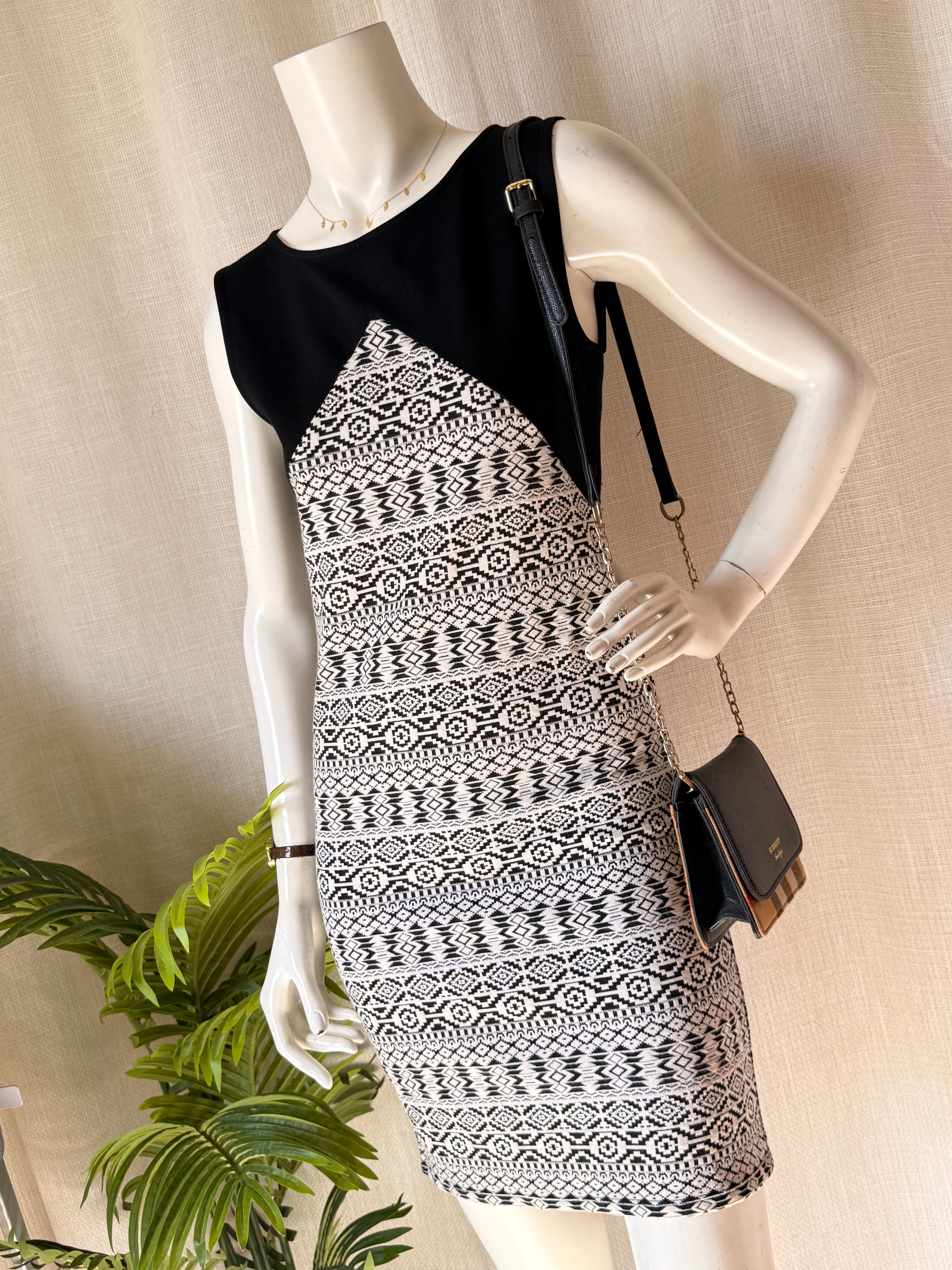 🇫🇷 Parisian Chic: NAF NAF Printed Dress (Size S)