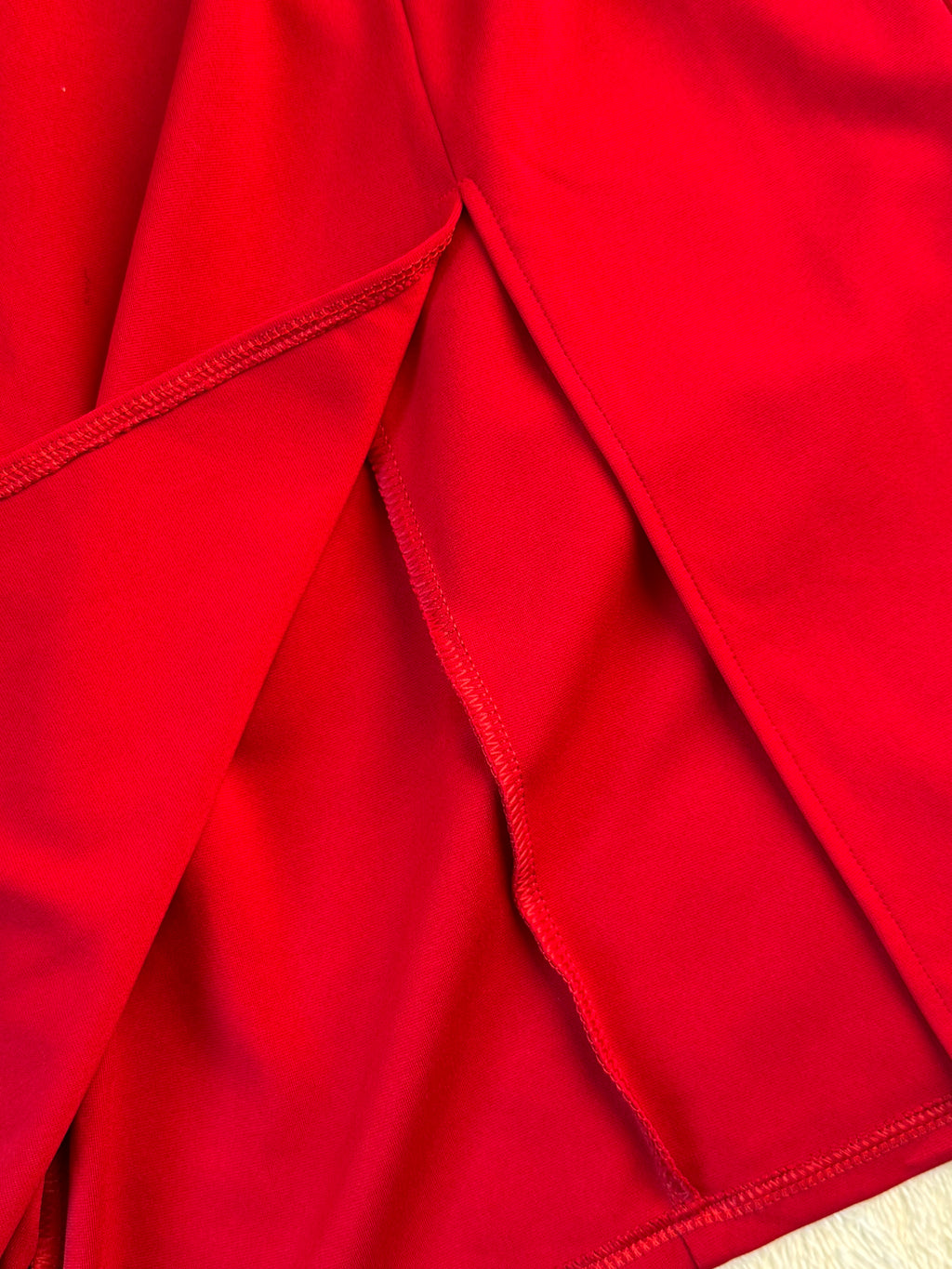 Abercrombie Ruffle Slit Midi Dress | MEDIUM