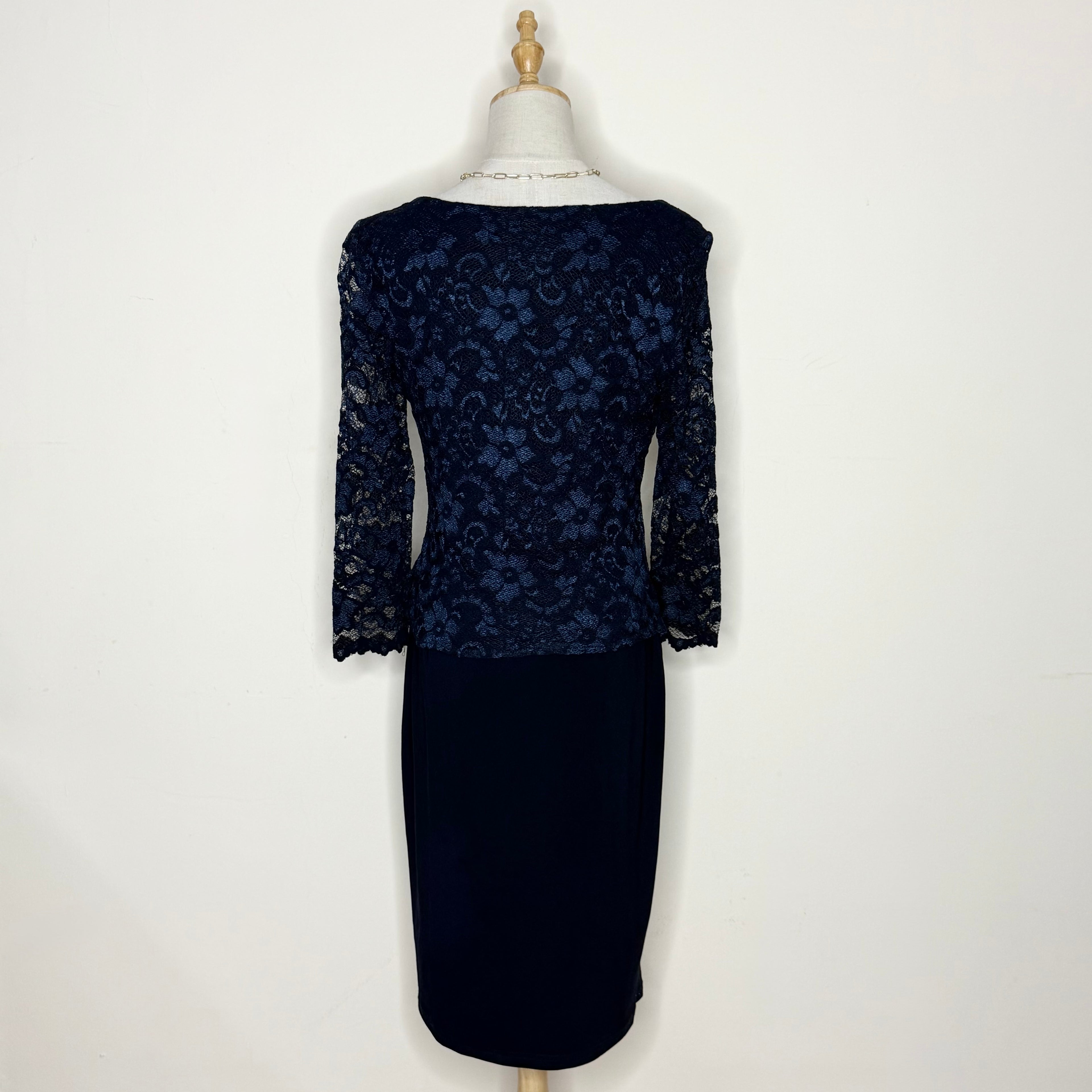 Joseph Ribkoff Navy Blue Lace Dress
