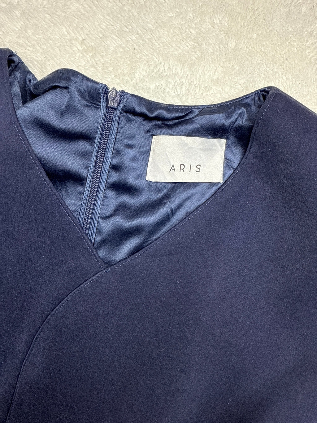 ARIS Navy Blue Sheath Dress (Small)