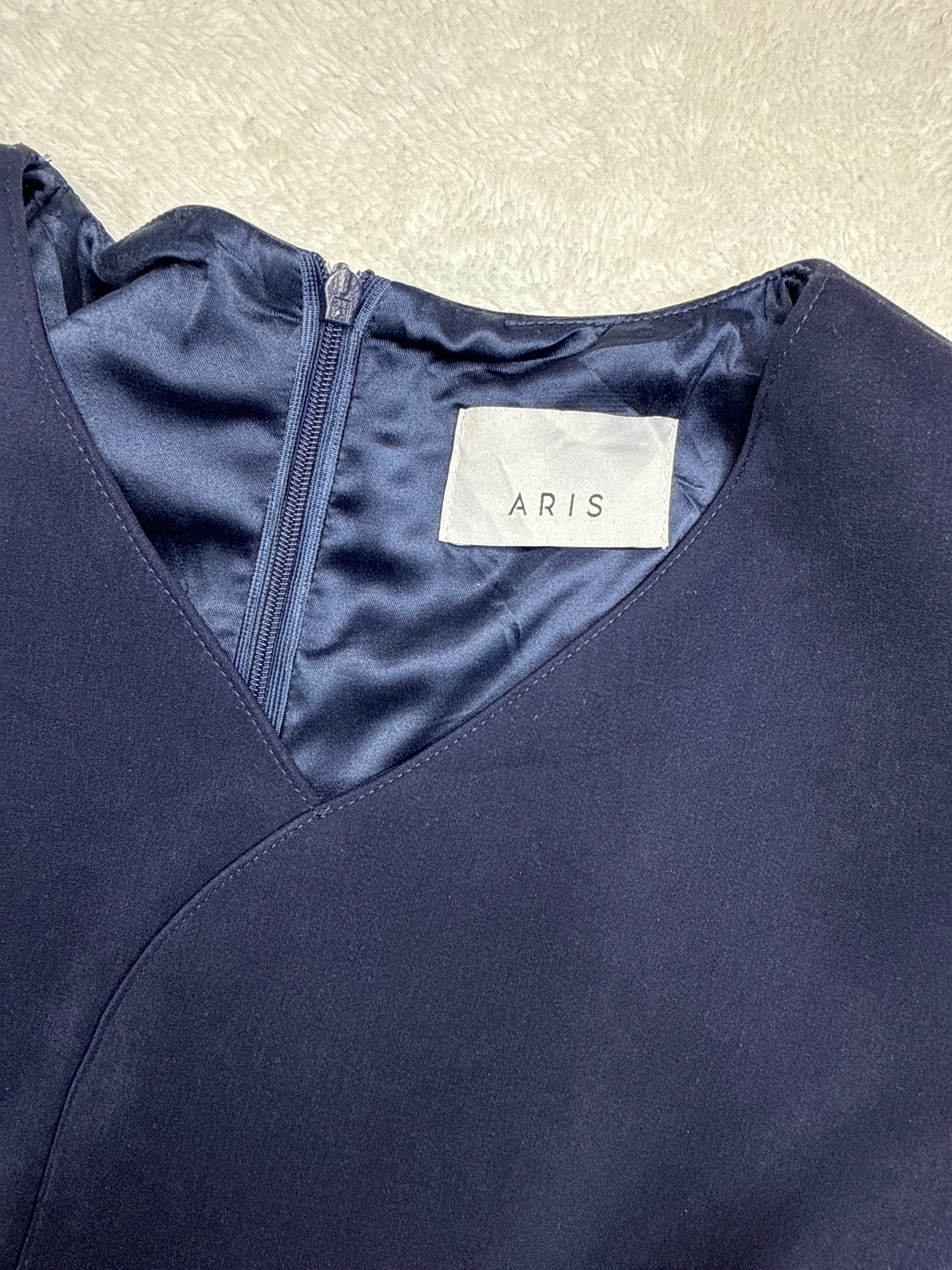 ARIS Navy Blue Sheath Dress (Small)