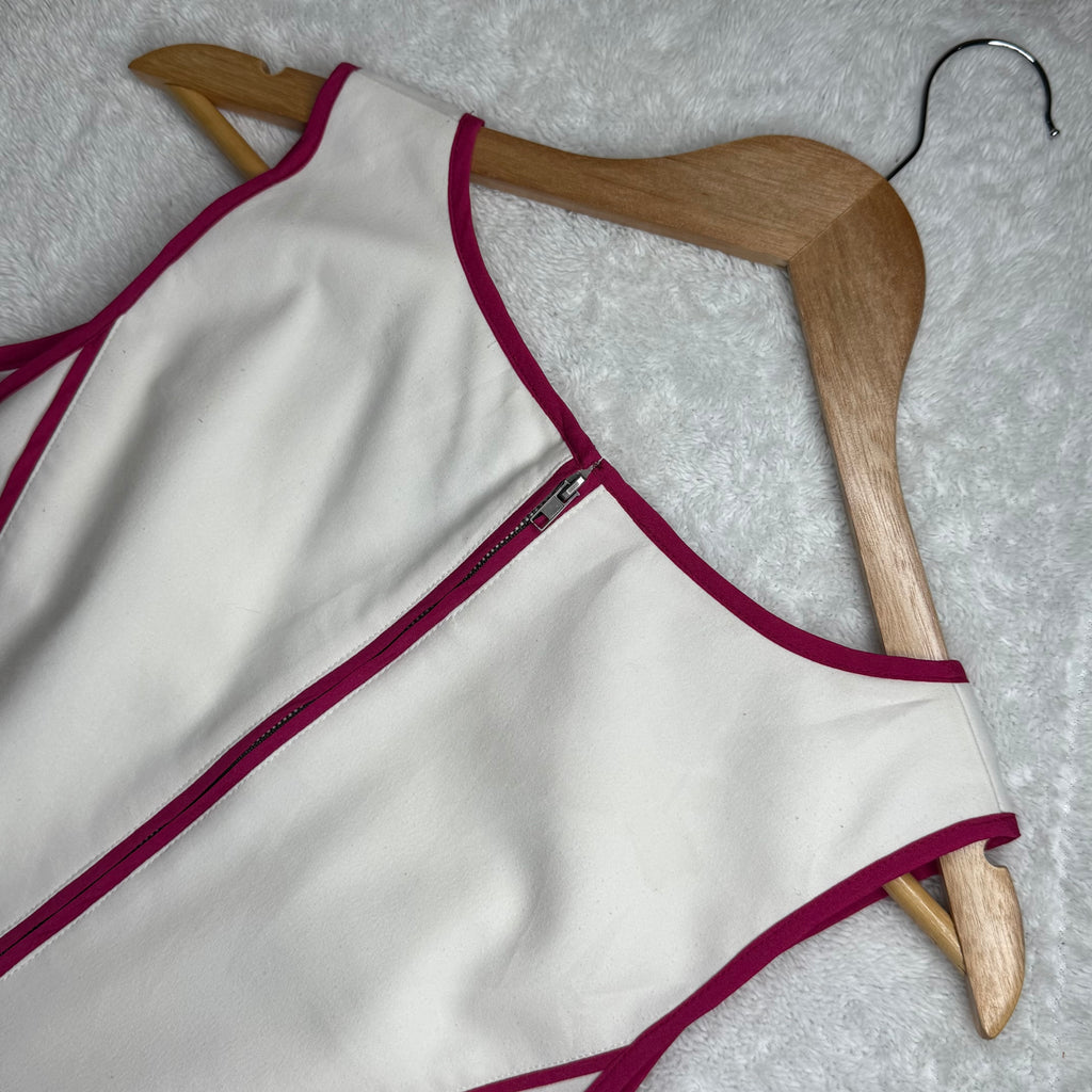 Target Limited Edition White Dress with Pink Contrast Piping