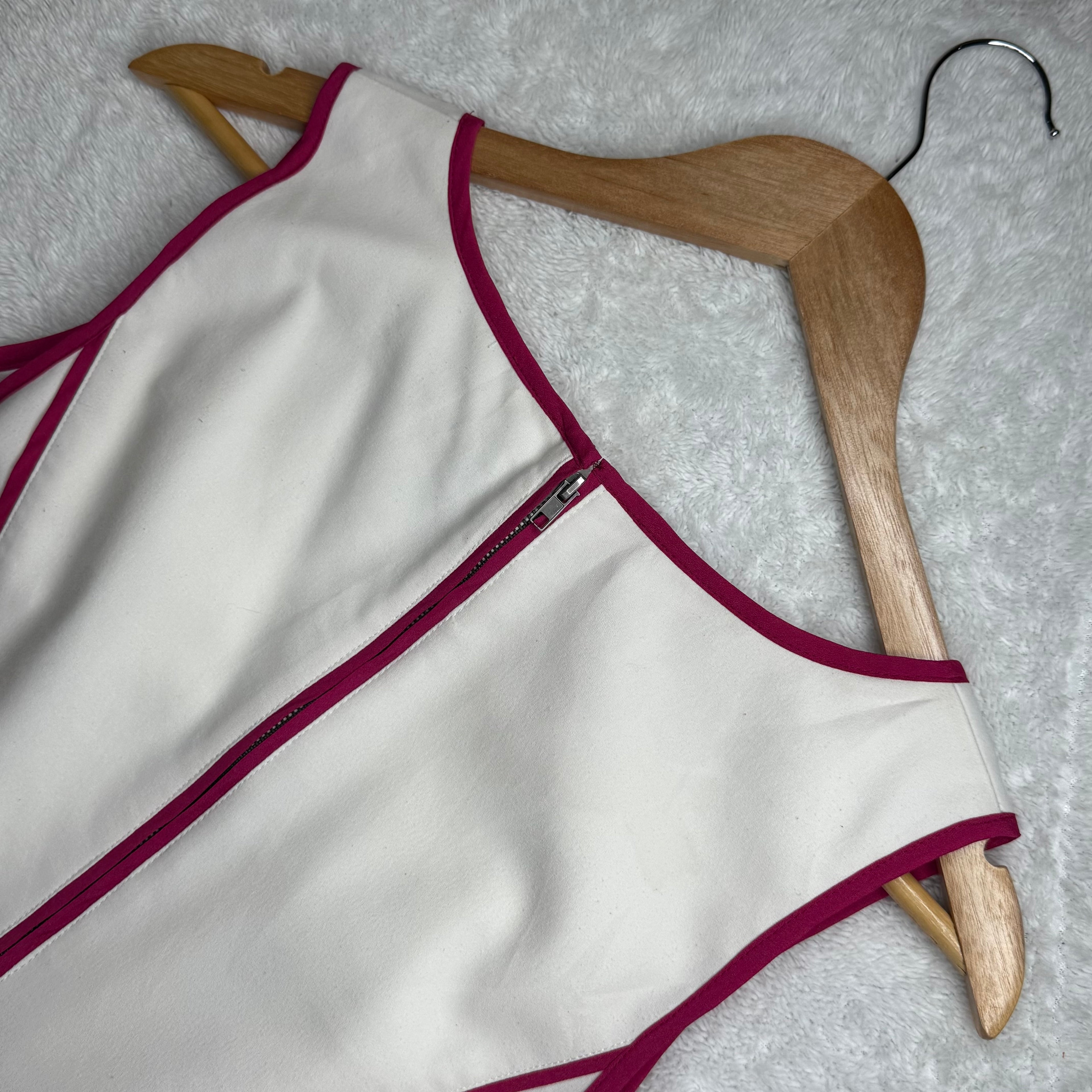 Target Limited Edition White Dress with Pink Contrast Piping