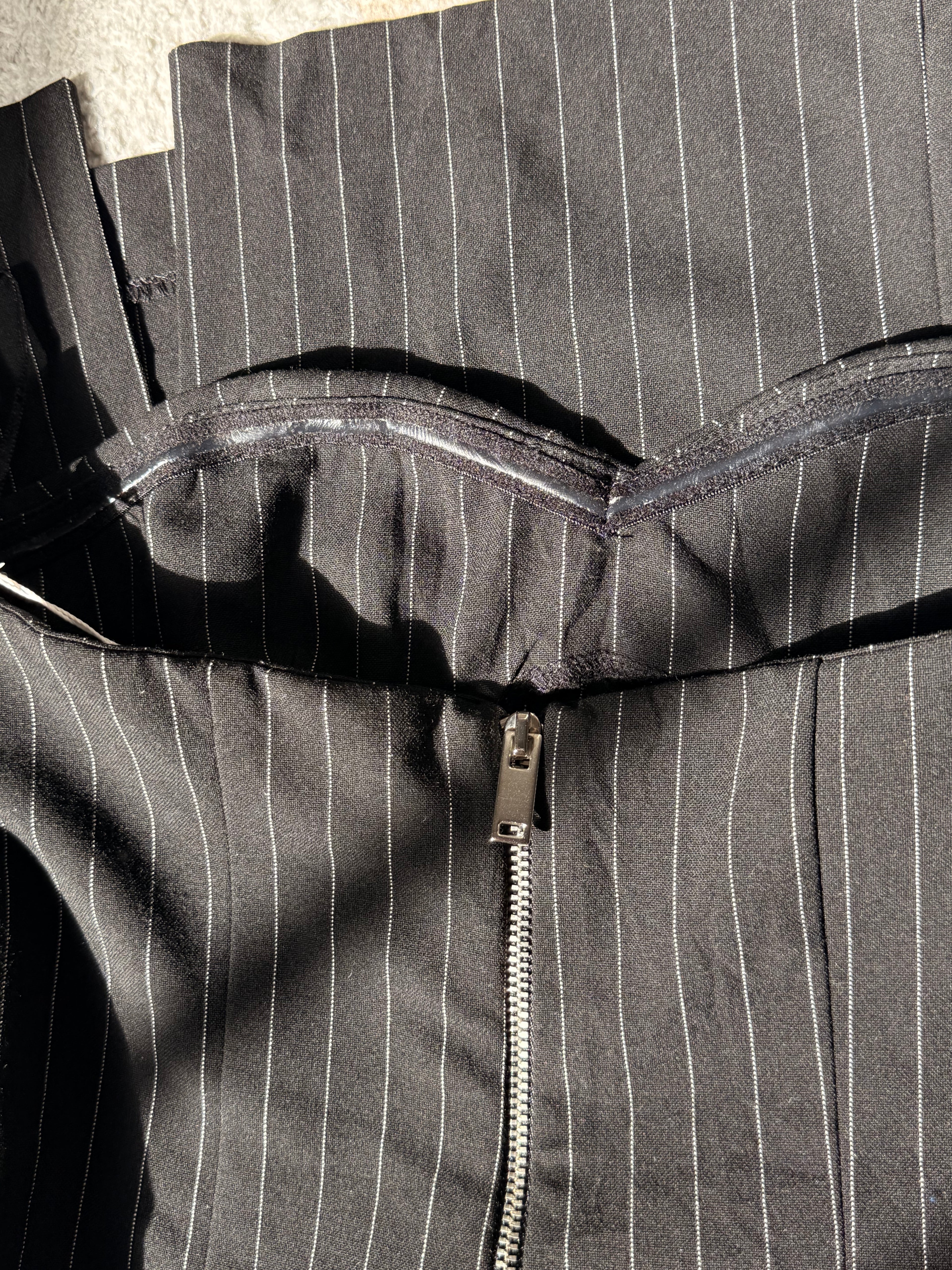 Bershka Black Pinstripe Bandeau Mini Dress | Size XS | UAE | NWT