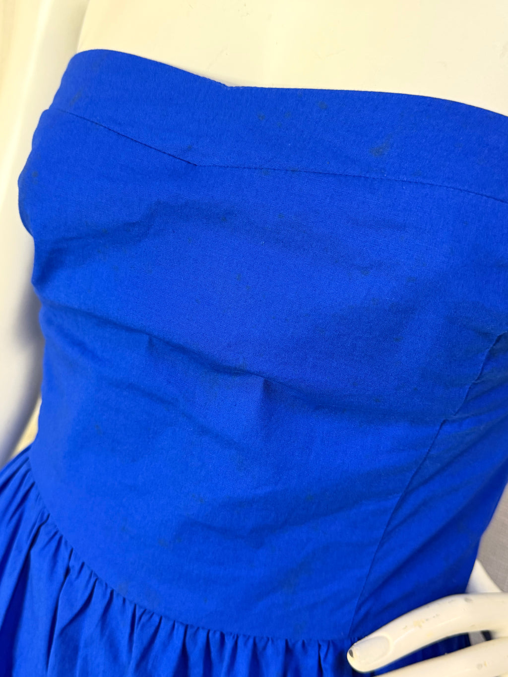 Stradivarius Cobalt Blue Strapless Tube Mini Dress - Size L