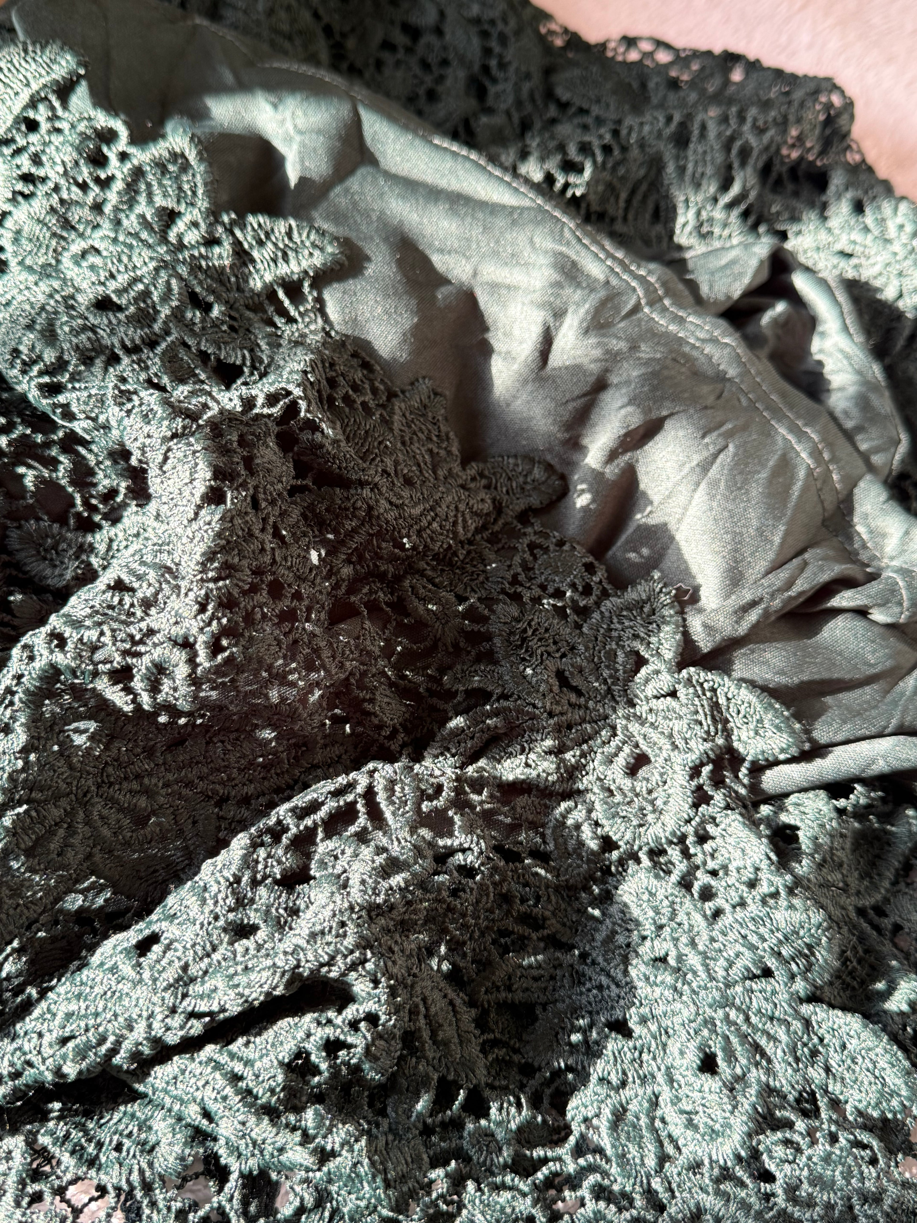 ATMOSPHERE Green Lace Shift Dress | UK 16