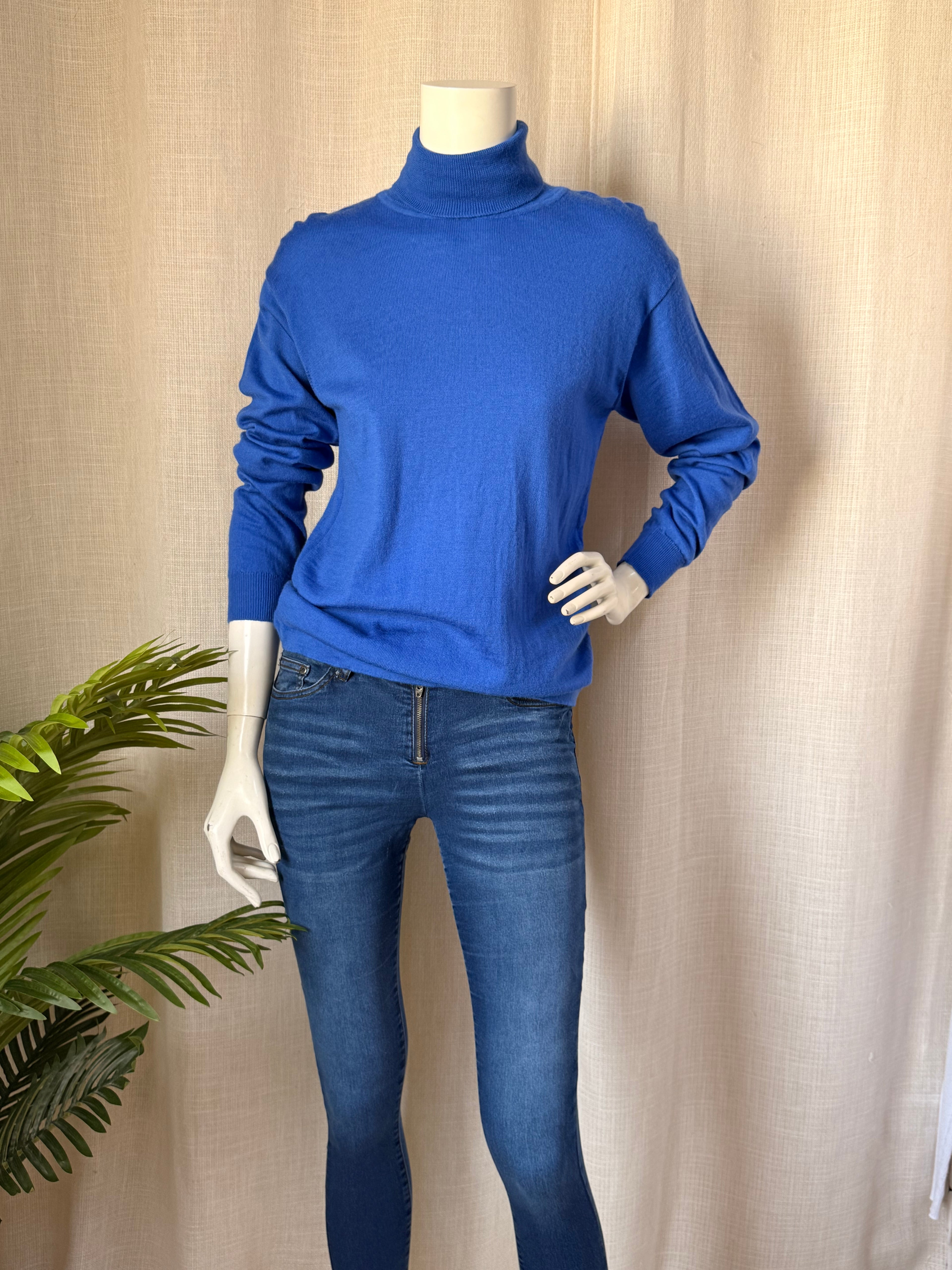 BEATRICE M. Royal Blue Turtleneck | UK 8
